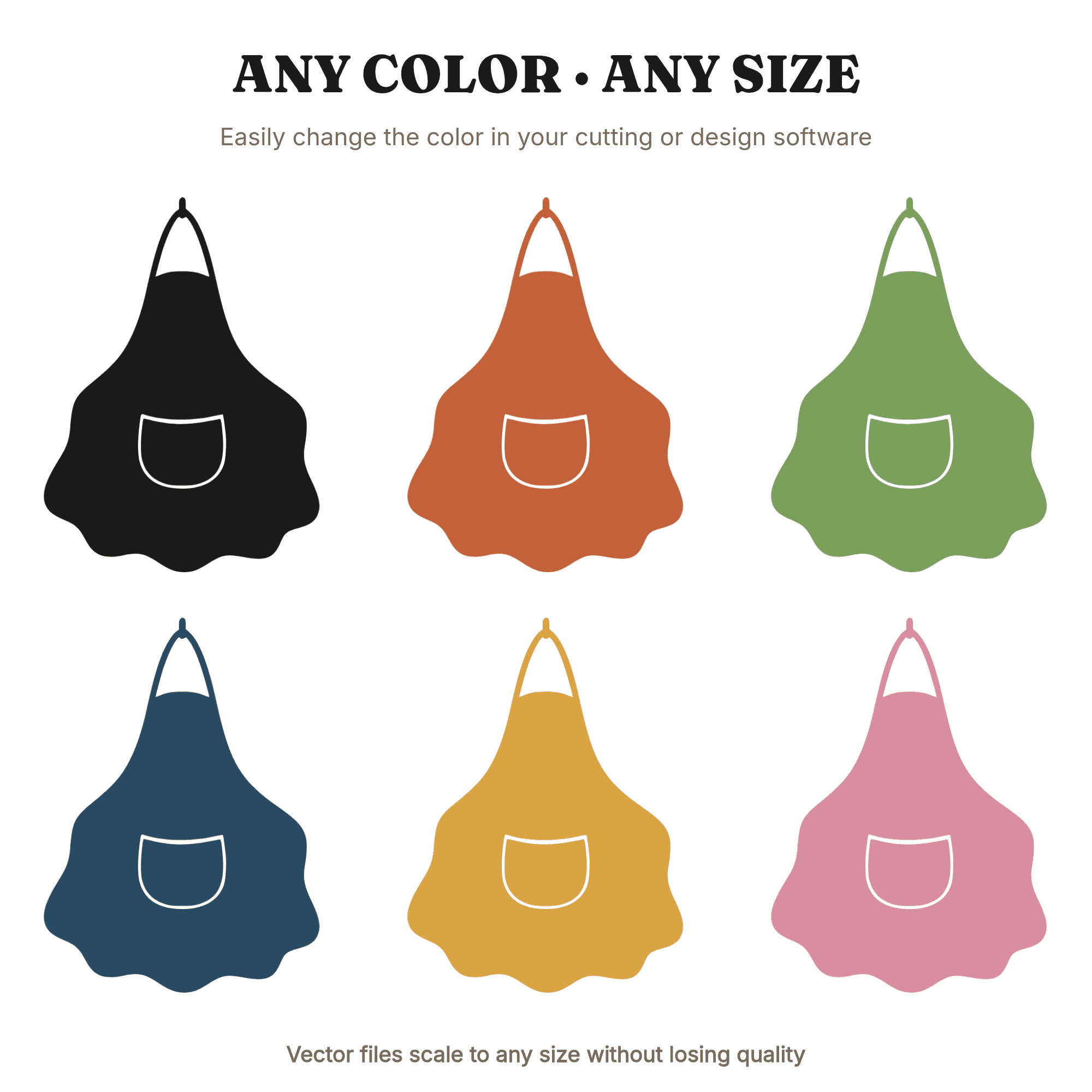 Vintage Kitchen Apron SVG PNG, 1950s Retro Baking Apron Cut File, Mothers Day Silhouette Design, view 2
