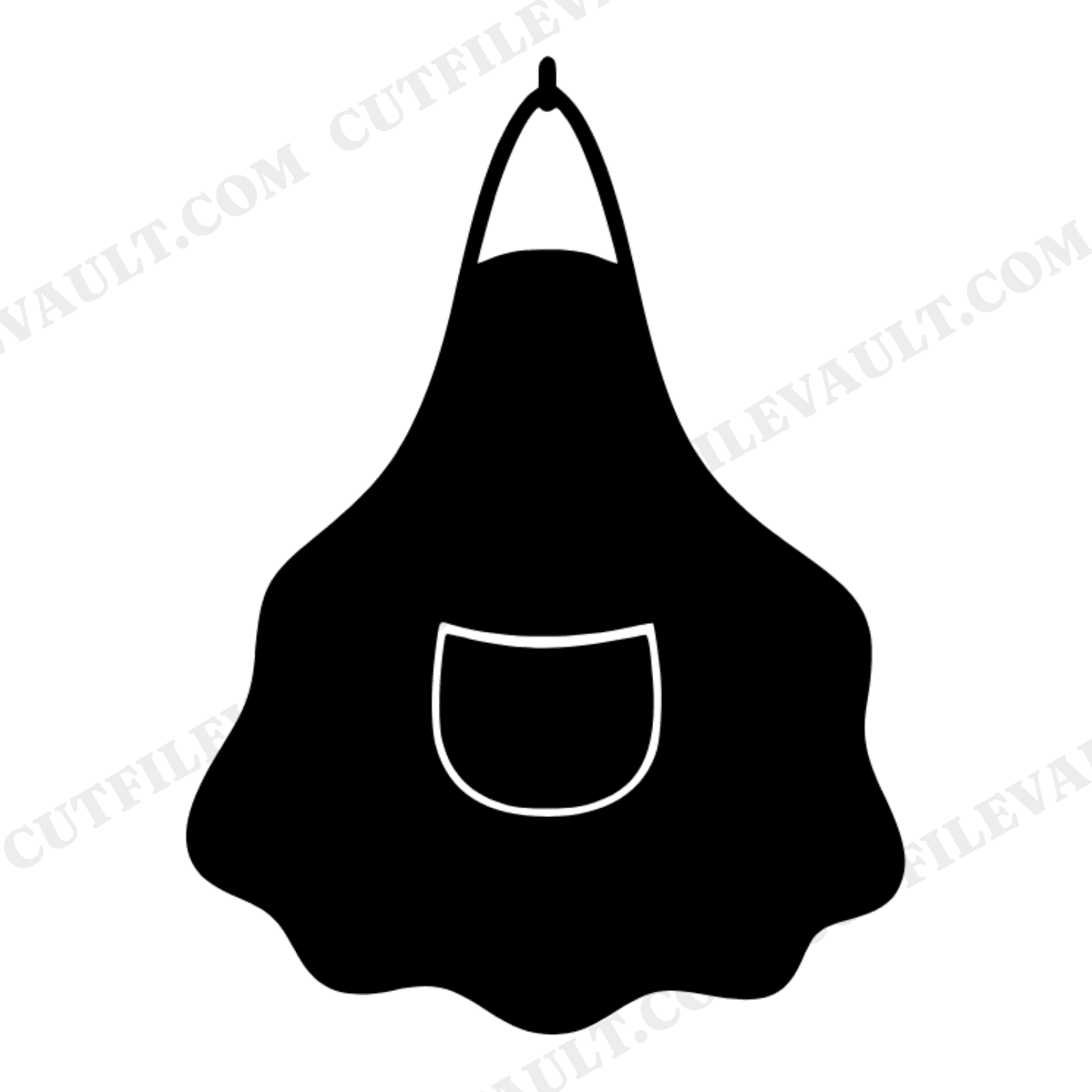 Vintage Kitchen Apron SVG PNG, 1950s Retro Baking Apron Cut File, Mothers Day Silhouette Design, view 1