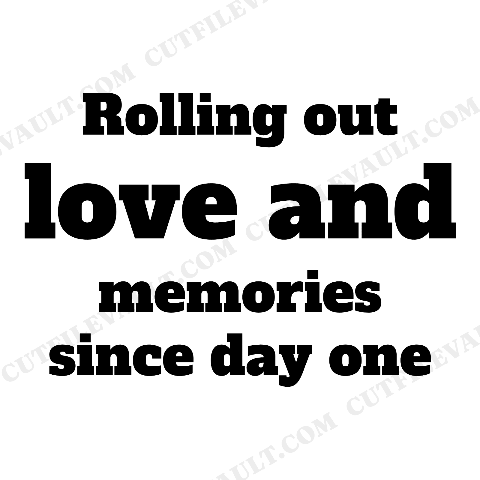 Baked with Heart Mother's Day Kitchen Sign SVG PNG Art Deco Rolling Pin Cut File