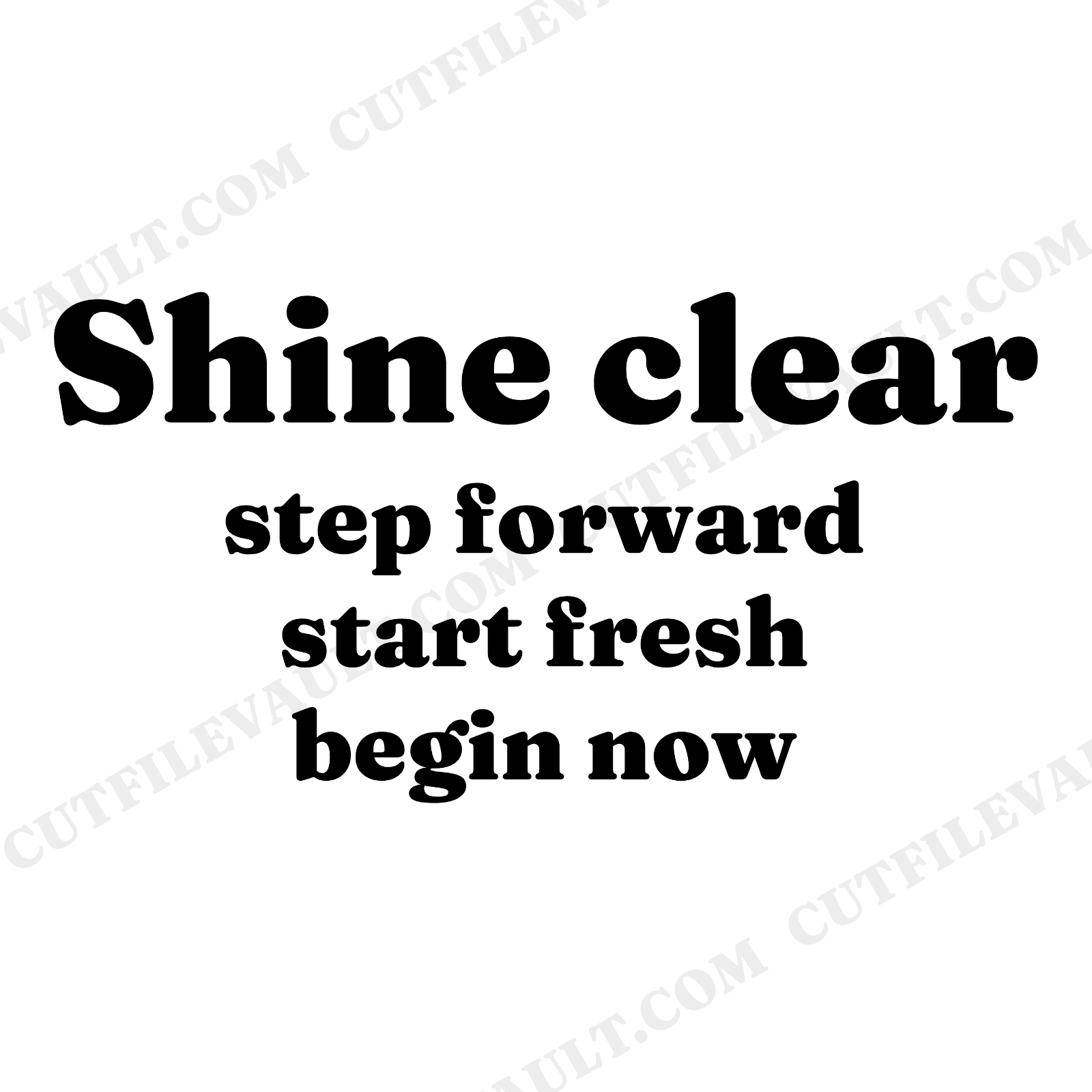 New Year Crystal Clarity Fresh Start Motivational SVG PNG Cut File for Cricut Silhouette, view 1
