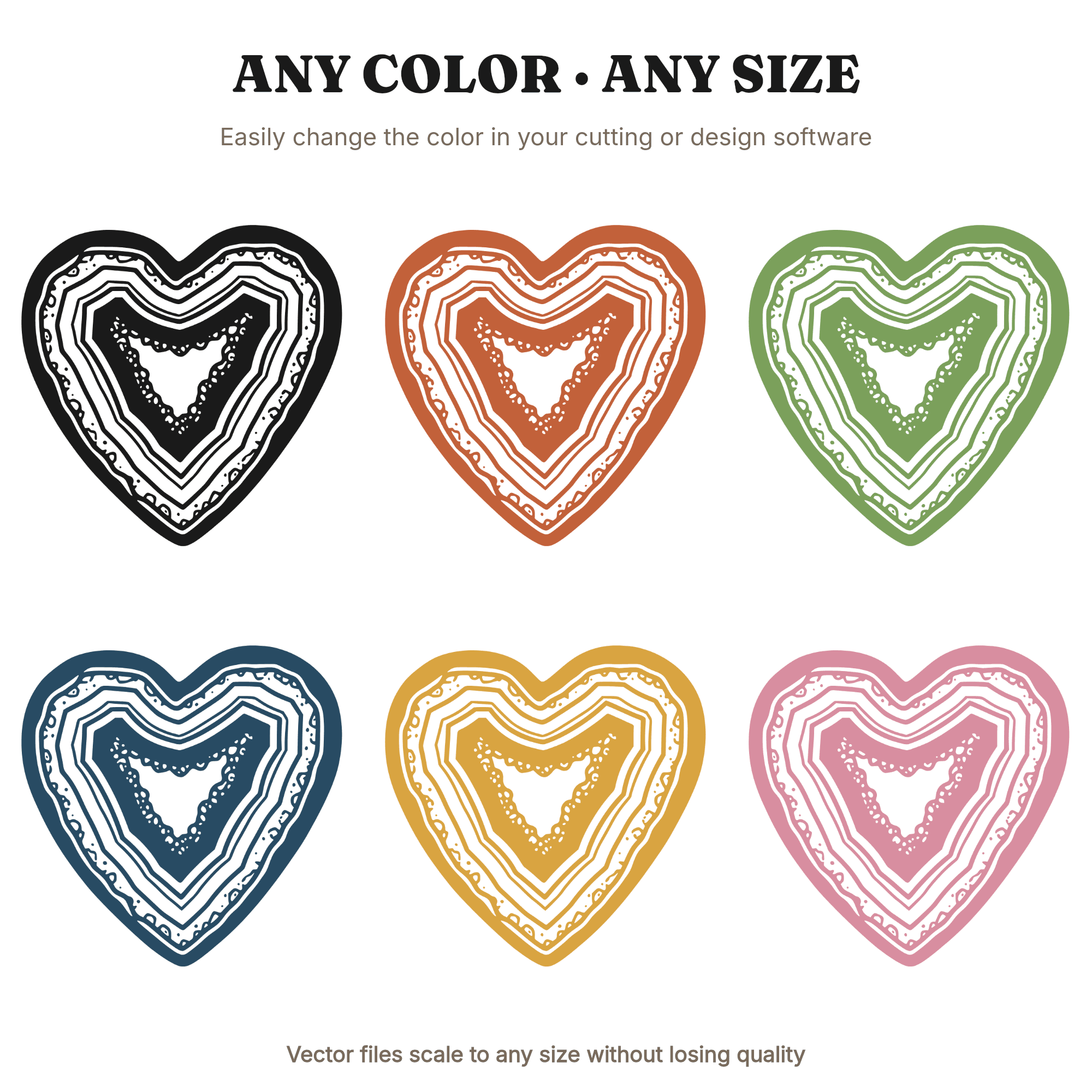 Heart Shaped Geode SVG PNG, Crystalline Druzy Cross Section Cut File for Valentine's Day Crafts, view 2