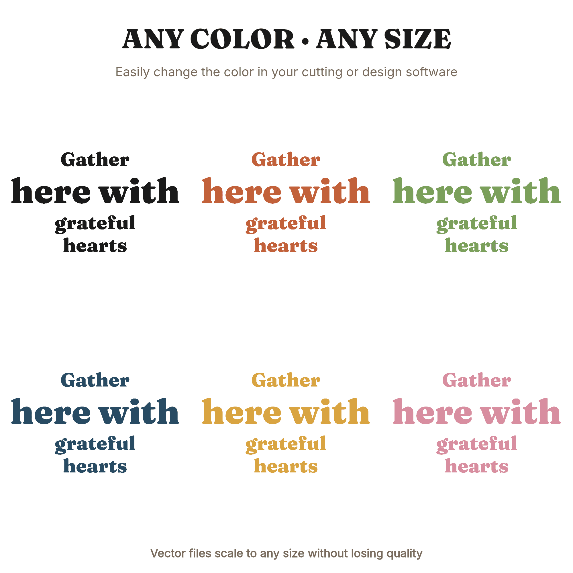 Gather Here Thanksgiving SVG PNG, Farmhouse Fall Table Sign Cut File with Acorn Accent, view 2