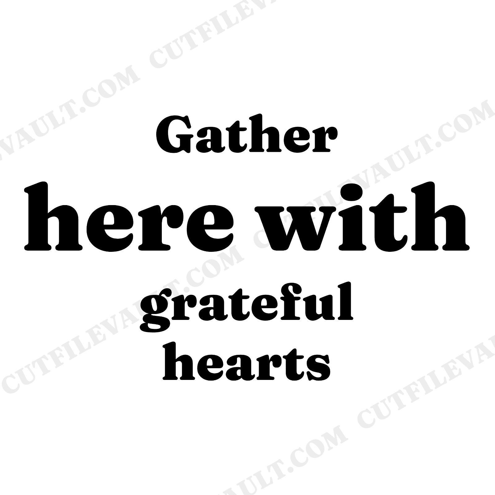 Gather Here Thanksgiving SVG PNG, Farmhouse Fall Table Sign Cut File with Acorn Accent, view 1