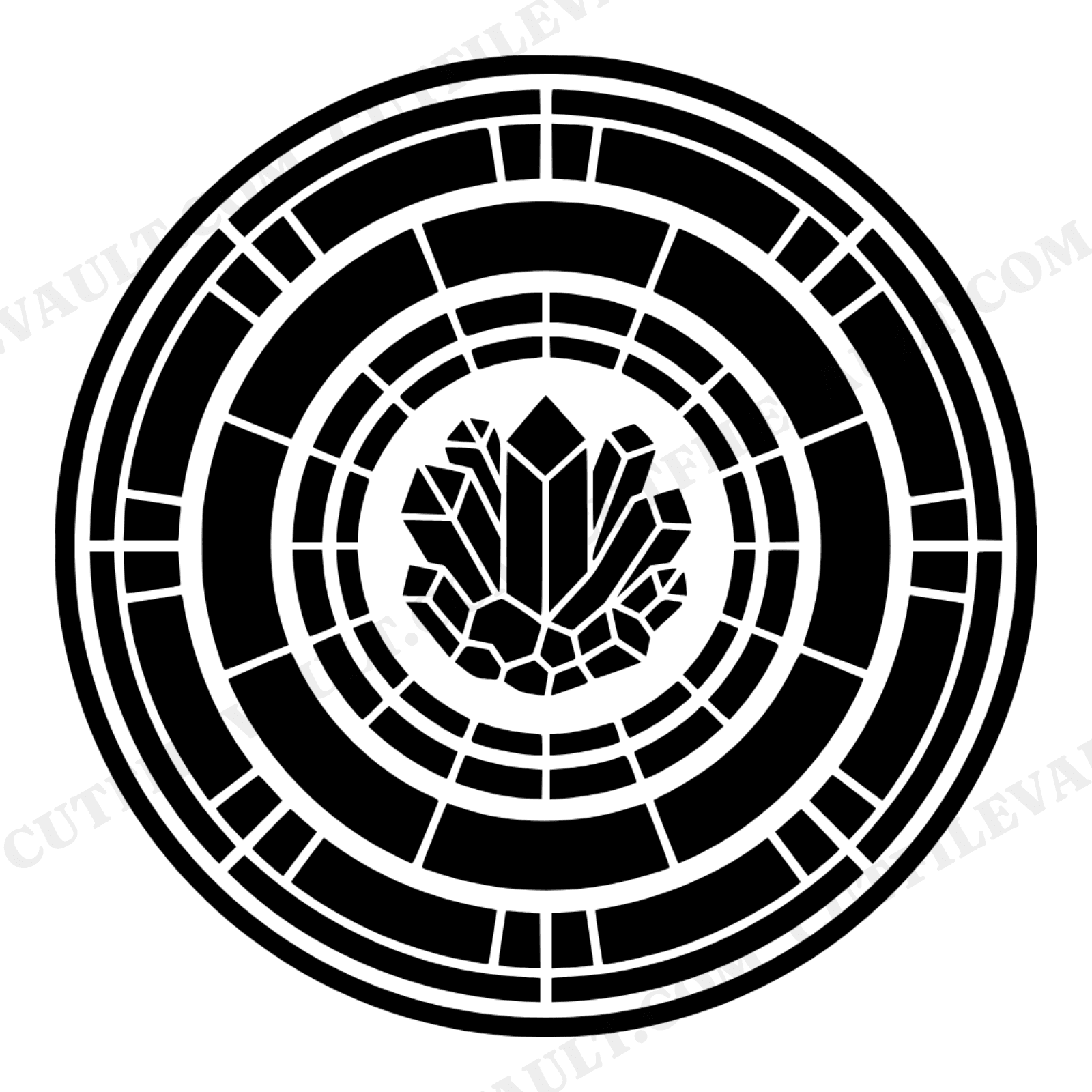 Art Deco Geode Slice SVG PNG, Minimalist Scandinavian Geometric Cut File for Cricut, view 1