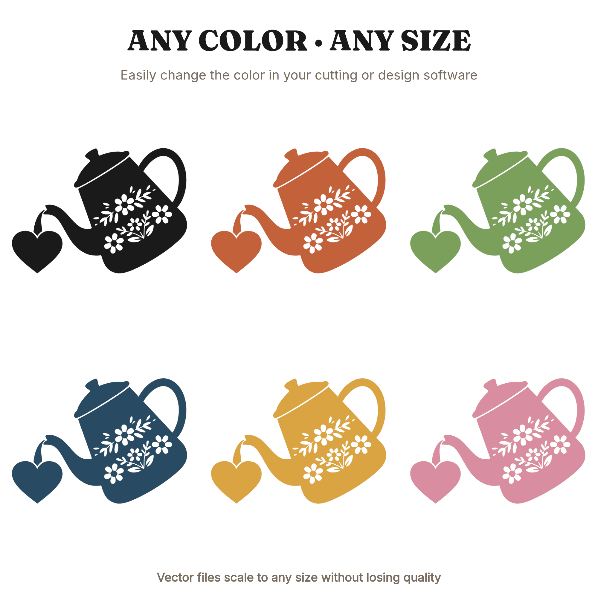 Vintage Coffee Pot Heart Pour SVG PNG, Mother's Day Coffee Lover Gift Cut File for Mugs, view 2