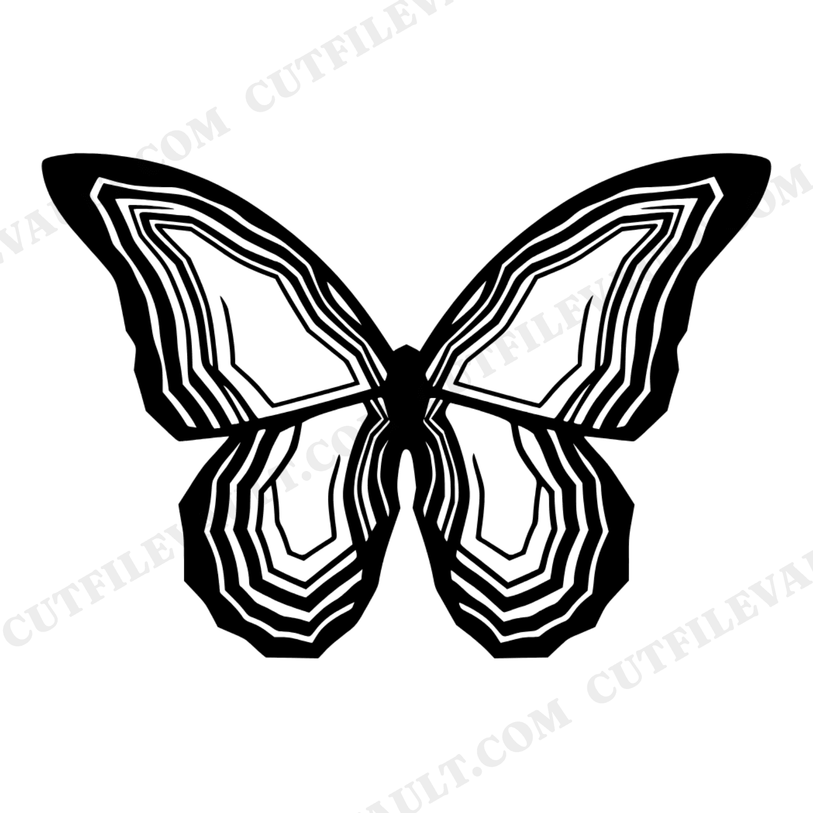 Retro Geode Butterfly Wings SVG PNG, 70s Crystal Split Geode Cut File, Groovy Vintage Nature Design, view 1