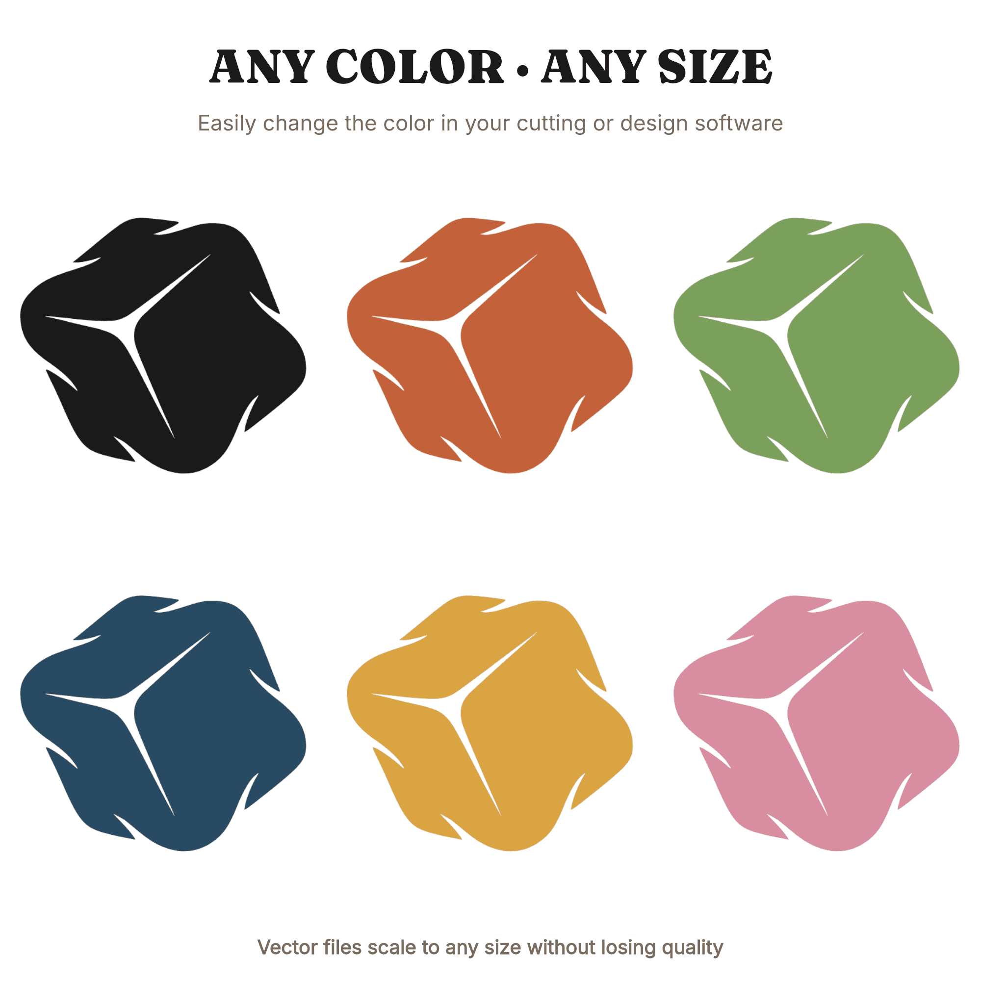 Pyrite Cube SVG PNG, Geometric Mineral Silhouette, Fluid Abstract Blob Design Cut File, view 2