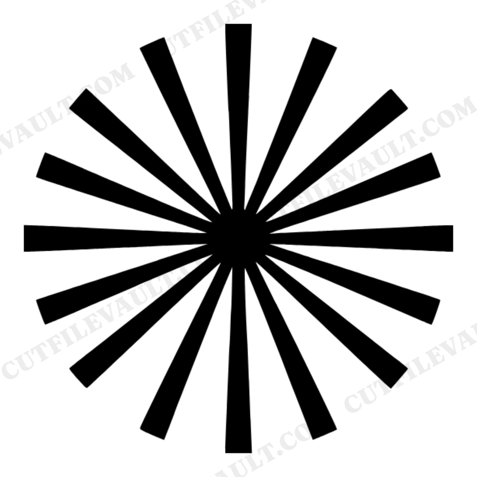 Atomic Starburst Firework SVG PNG New Year's Eve Explosion Mid Century Retro Party Decor Cut File, view 1