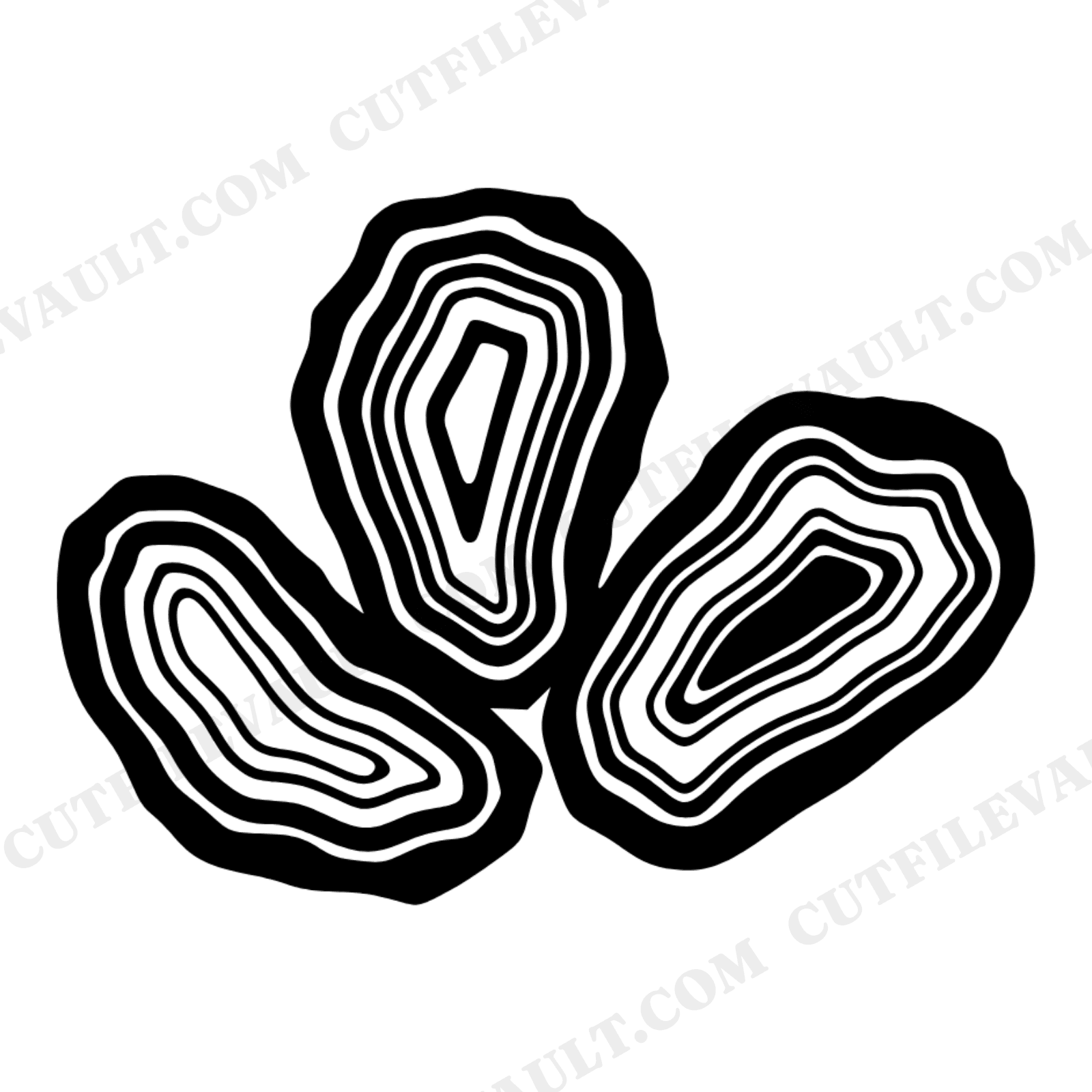 Retro Geode Fan Corner Border SVG PNG, 70s Wave Thanksgiving Table Linen Cut File for Cricut, view 1