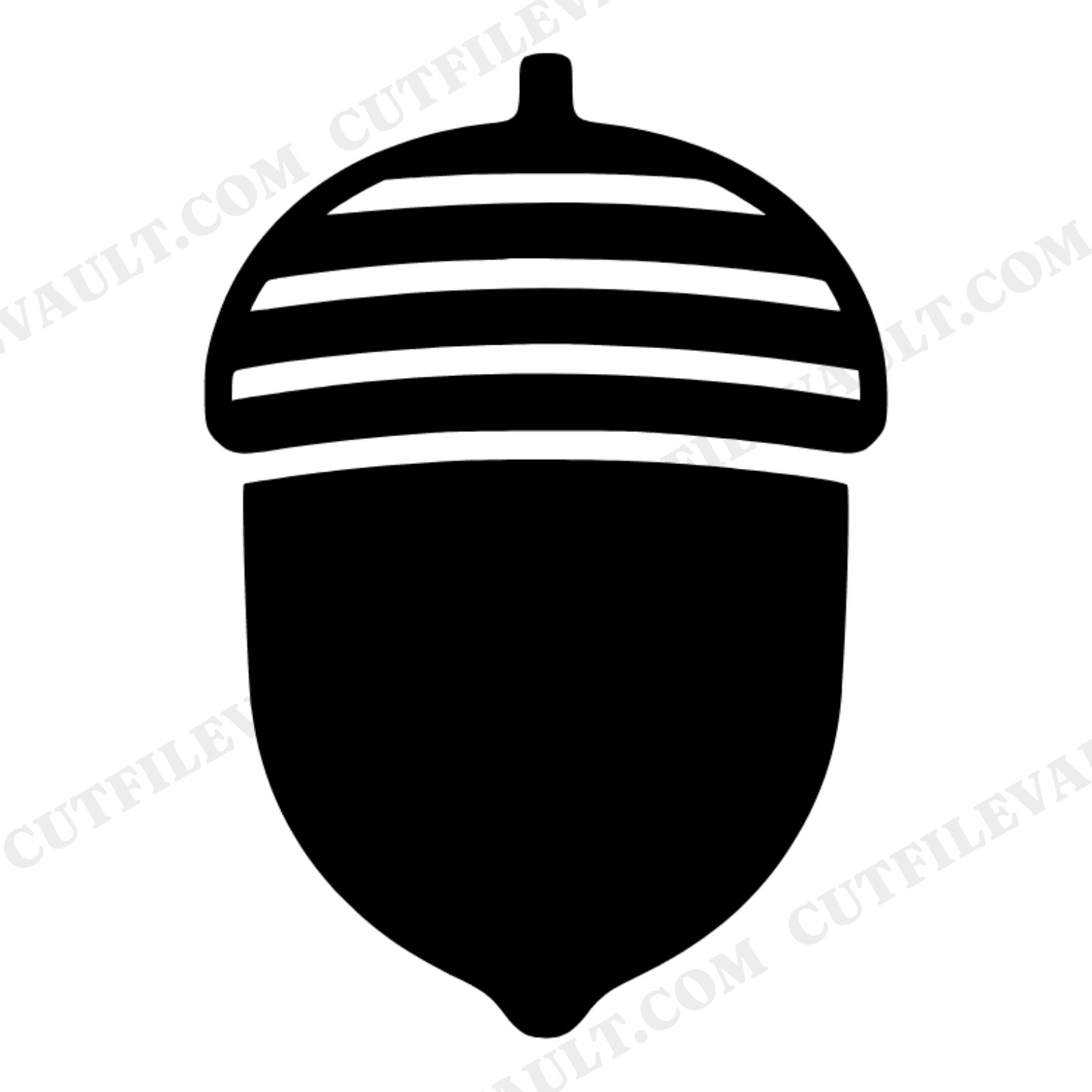 Acorn SVG PNG, Minimalist Scandinavian Fall Decor Cut File, Autumn Nursery Silhouette, view 1