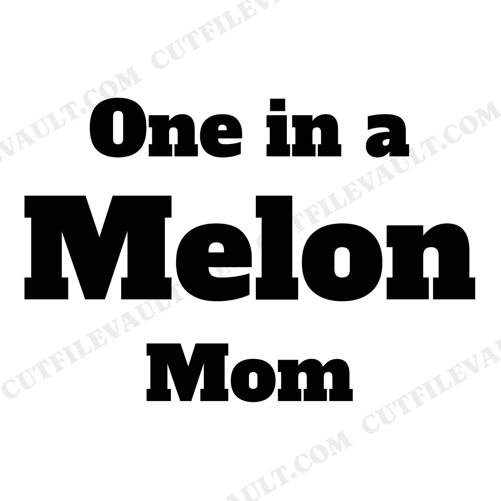 One in a Melon Mom SVG PNG Retro Watermelon Slice Sunburst Mother's Day Cut File, view 1