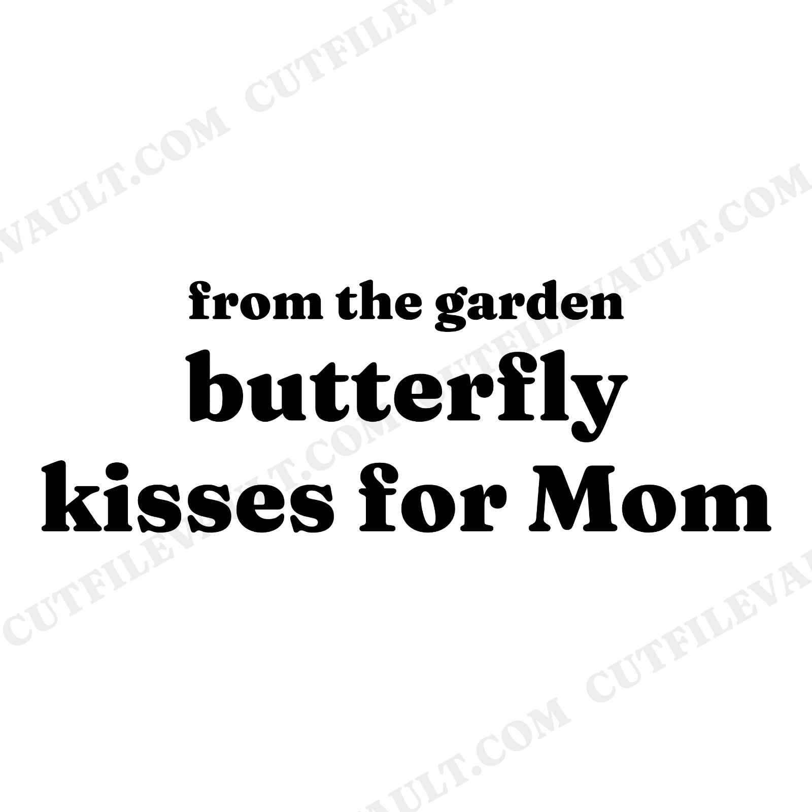 Mothers Day Butterfly Kisses Garden Sign SVG PNG Cut File Mom Gift Lavender Sage Design, view 1