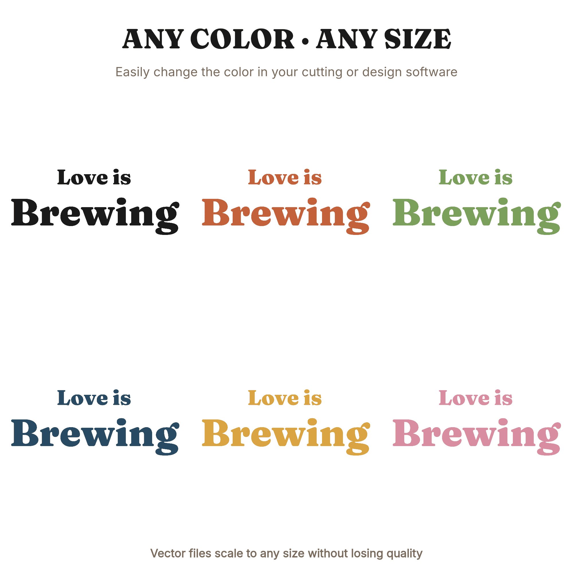Love is Brewing Bridal Shower SVG PNG Ribbon Banner Cut File for Cricut Wedding Party Decor, view 2