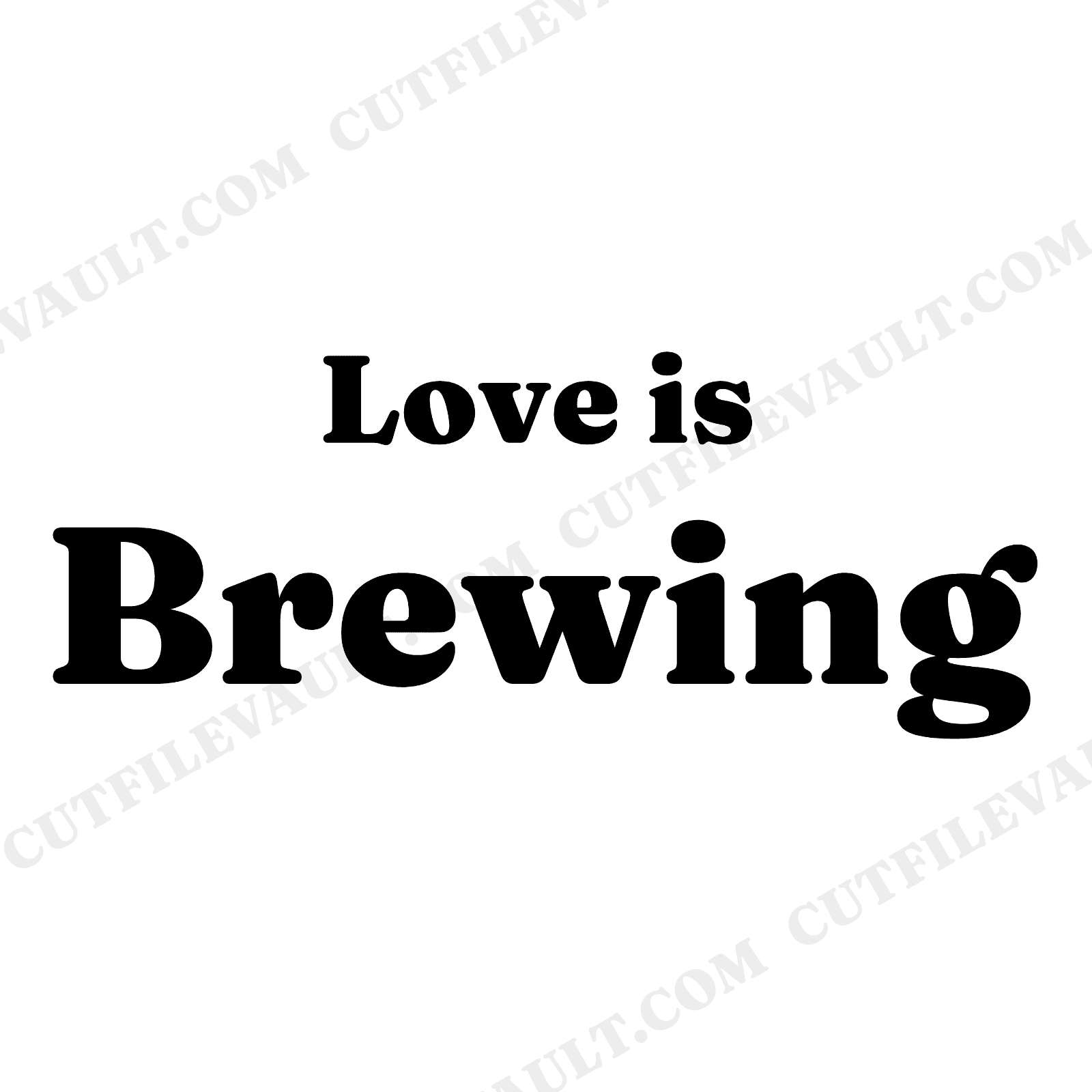 Love is Brewing Bridal Shower SVG PNG Ribbon Banner Cut File for Cricut Wedding Party Decor, view 1