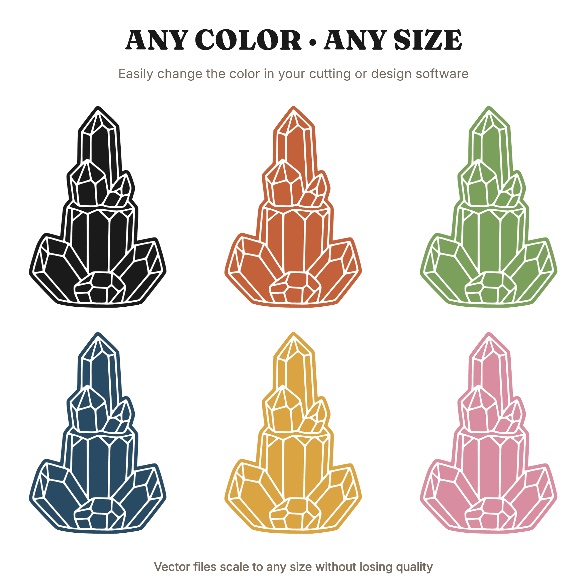 Tiered Crystal Tower SVG PNG Art Deco Geometric Silhouette Cut File for Cricut Silhouette, view 2