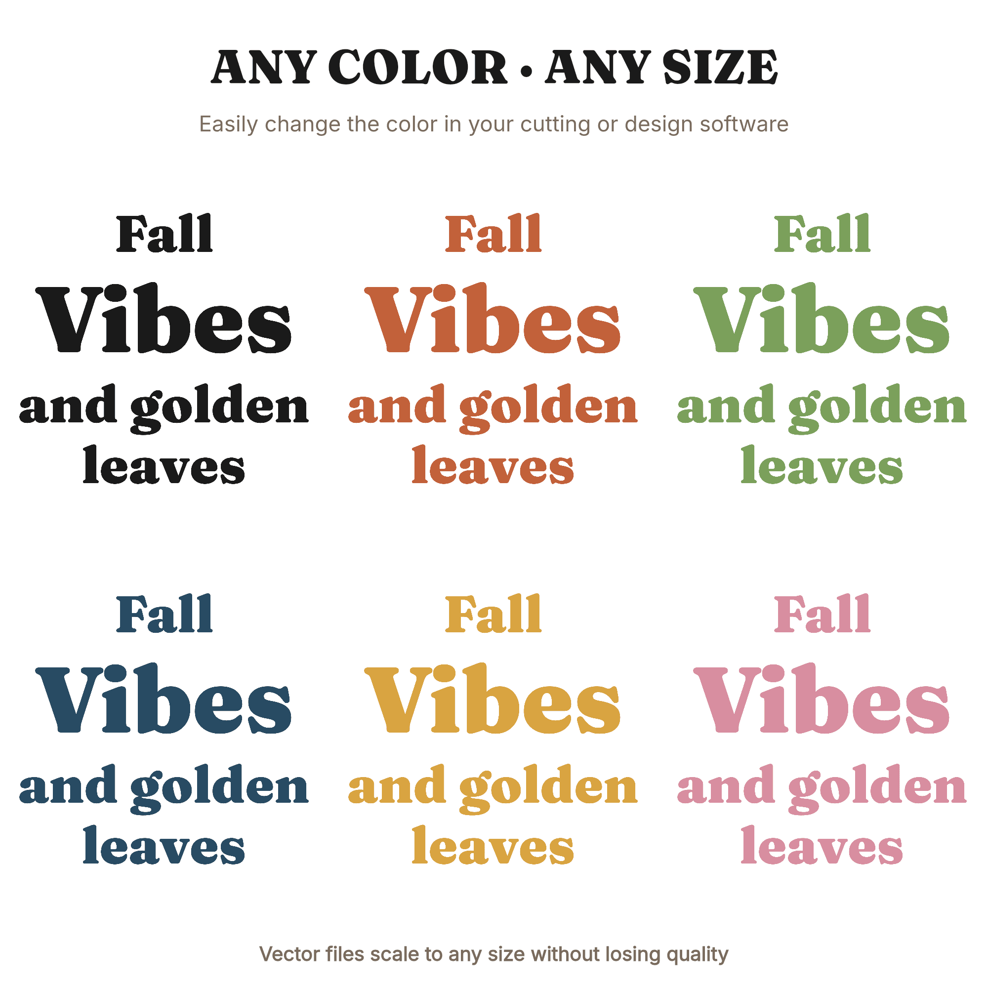 Fall Vibes Art Nouveau Wreath SVG PNG Autumn Quote Circular Hand Lettered Cut File for Cricut, view 2