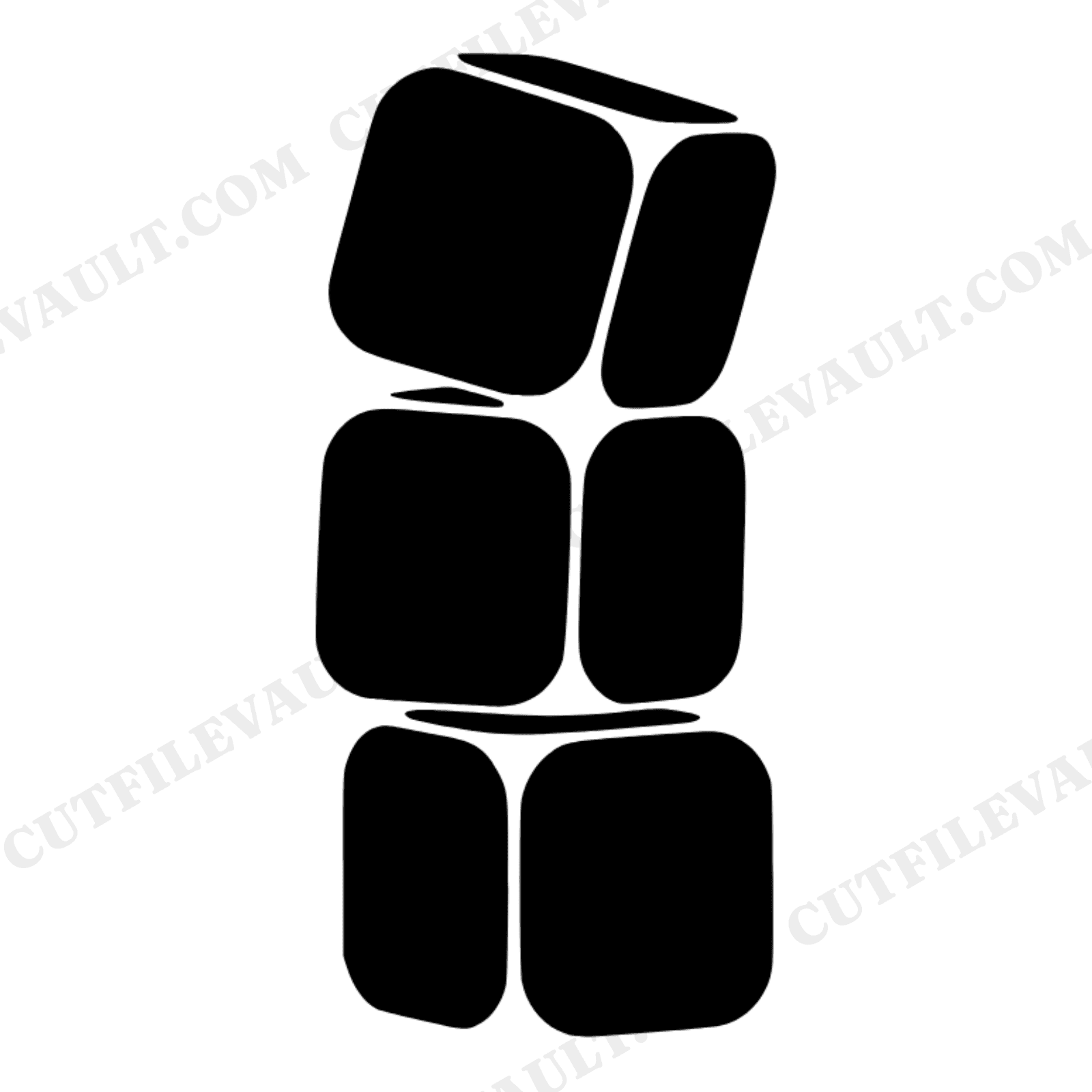 Retro Halloween BOO Blocks Tower SVG PNG, Mid Century Nursery Wall Art Cut File, Groovy 1970s Kids Decor, view 1