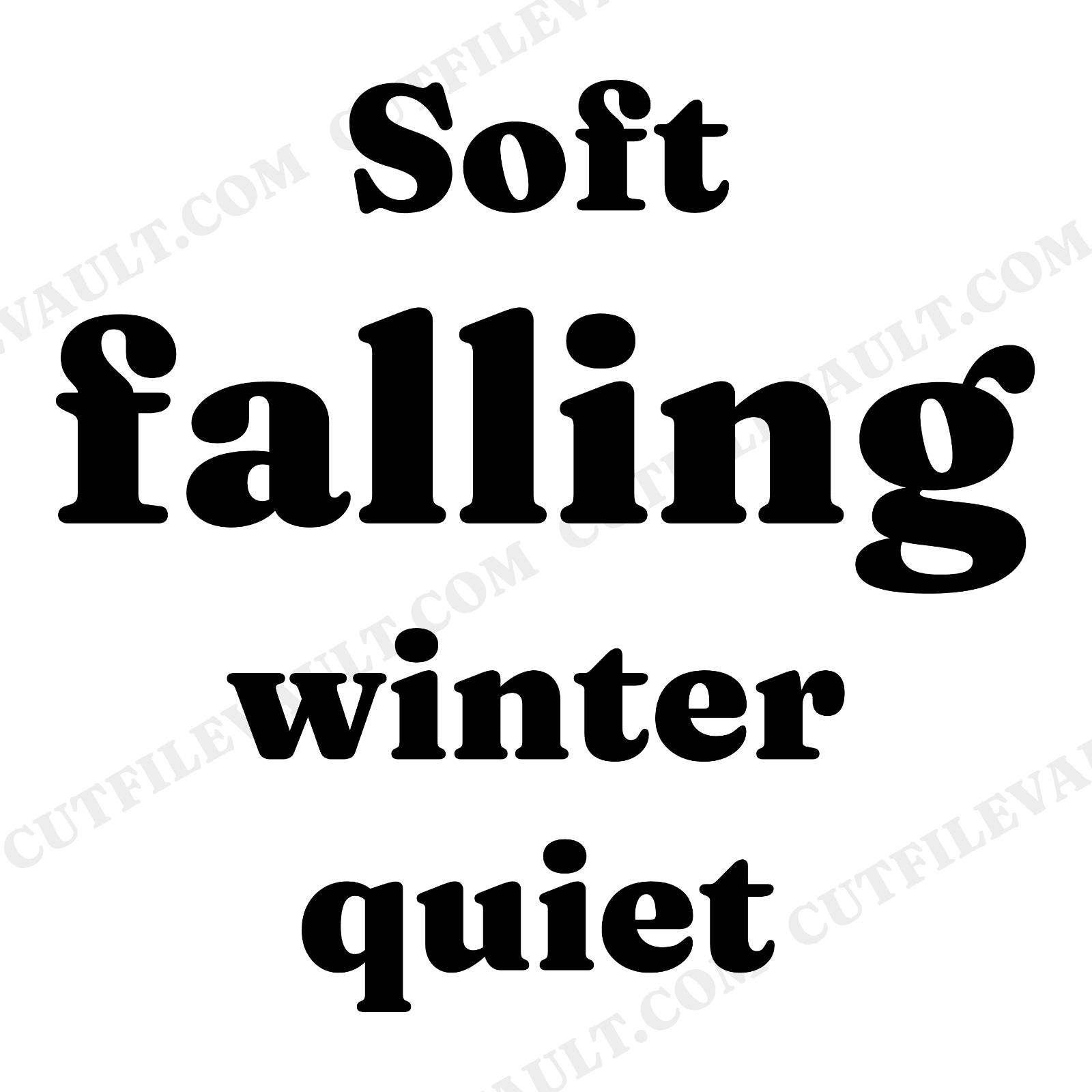 Winter Solstice Mountain Snow Layered Scene SVG PNG, Hand Lettered Boho Mountain Cut File, view 1