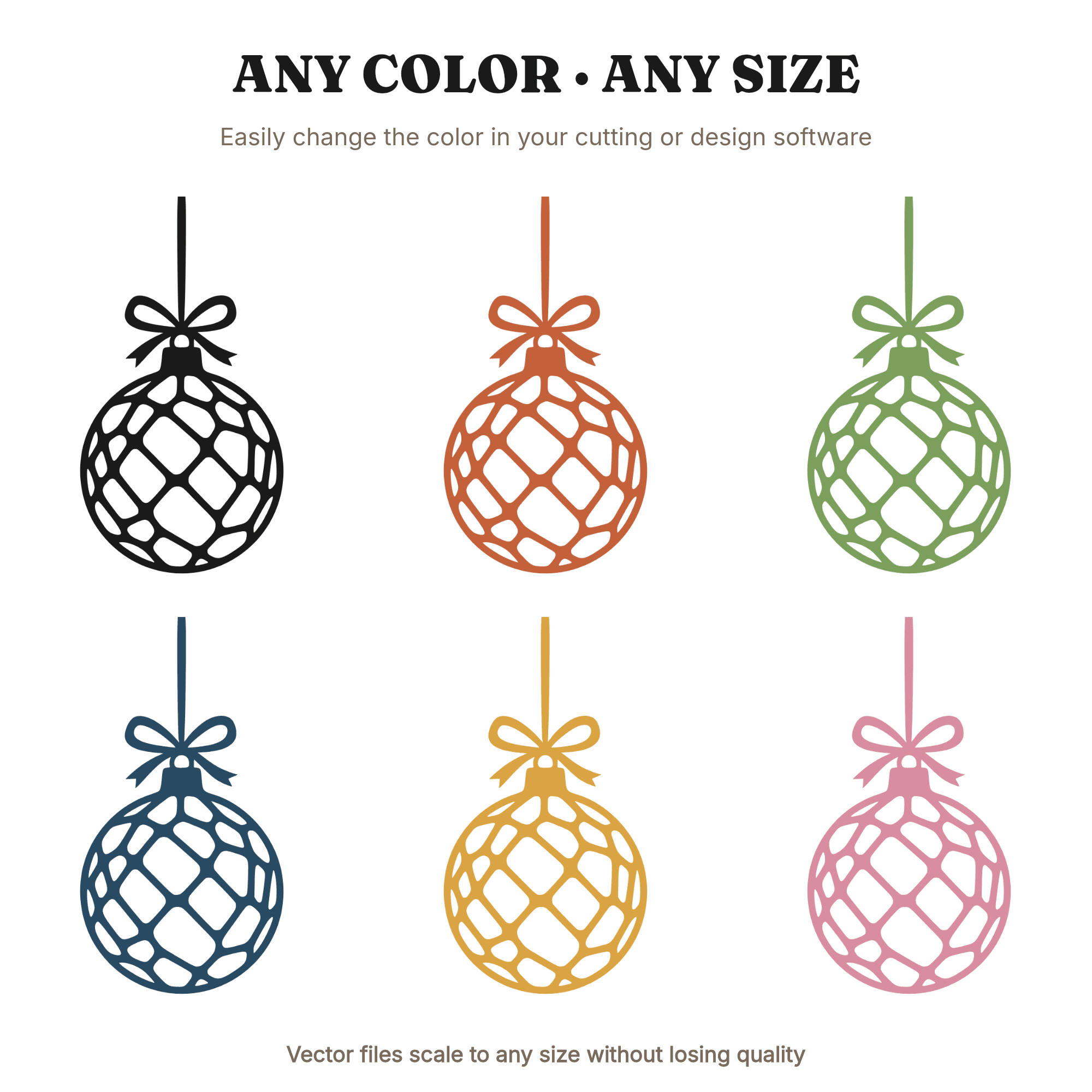 Jeweled Bauble Ornament SVG PNG, Stained Glass Christmas Ornament Cut File, Geometric Holiday Decor, view 2