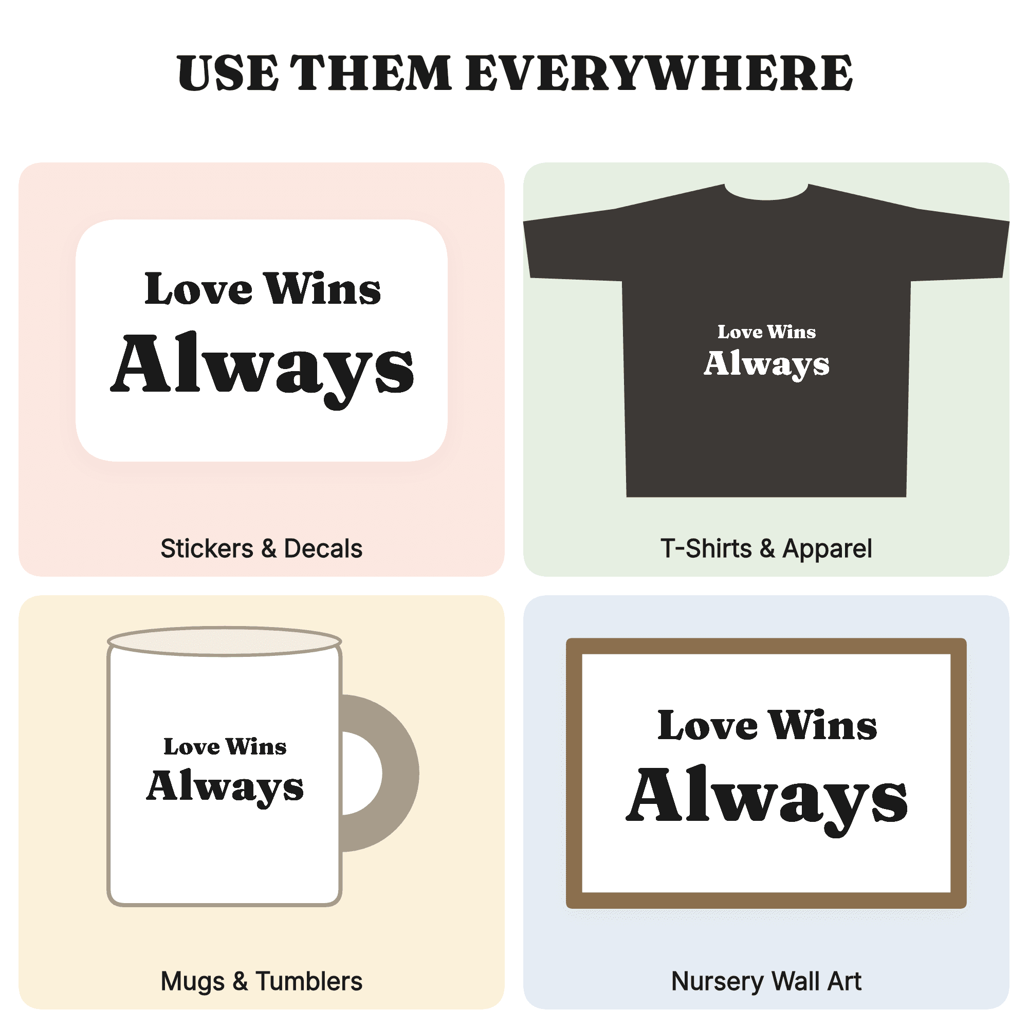 Love Wins Always Heart Ribbon Banner SVG PNG Tattoo Flash Valentine Cut File for Cricut, view 3
