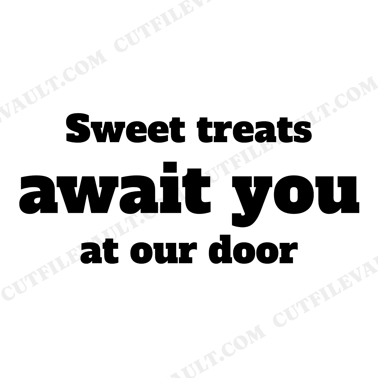 Sweet Treats Await Retro Halloween Door Sign SVG PNG, Vintage 1950s Candy Bowl Cut File, view 1