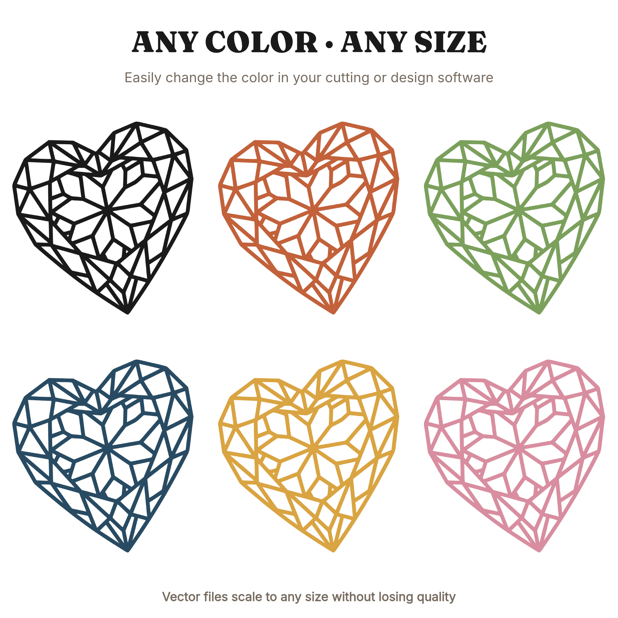 Heart Gemstone SVG PNG, Faceted Diamond Heart Cut File, Boho Valentine Romantic Wedding Clipart, view 2