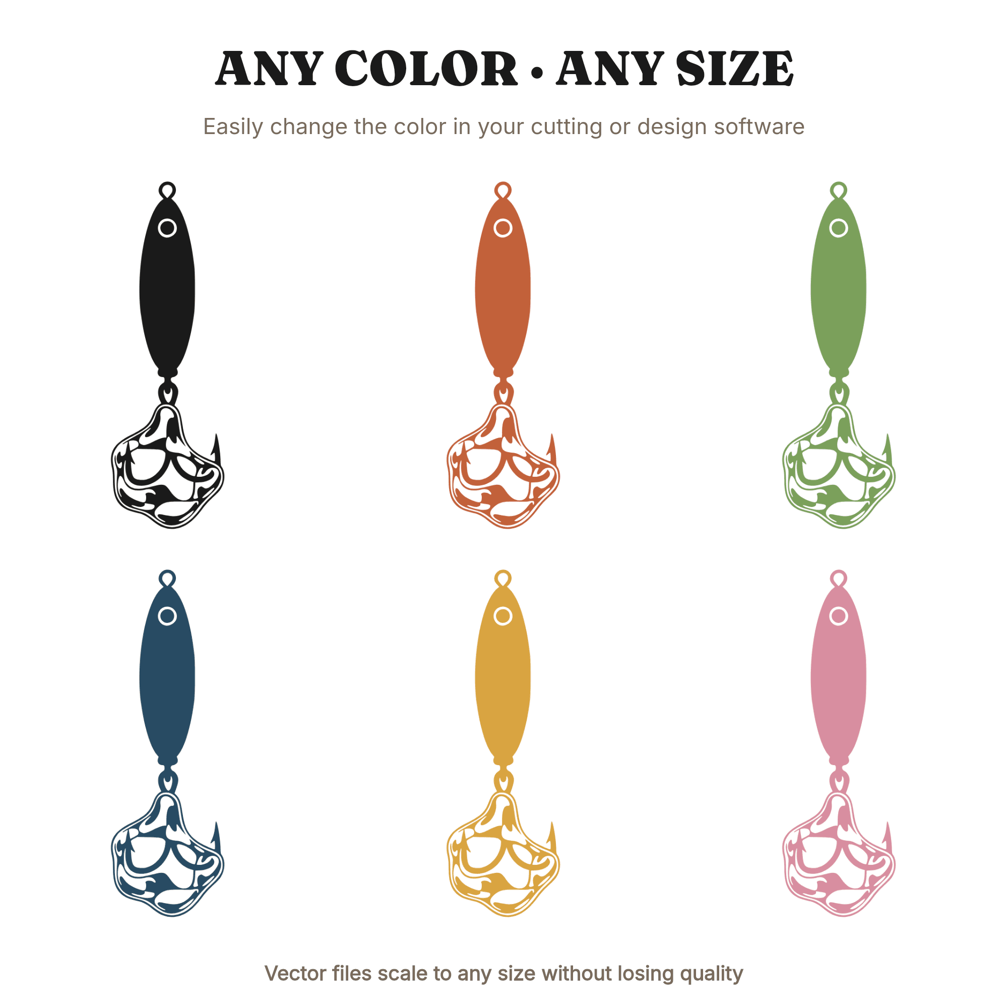 Spooky Fishing Lure SVG PNG, Y2K Chrome Bubble Hook, Halloween Fishing Cut File for Cricut, view 2