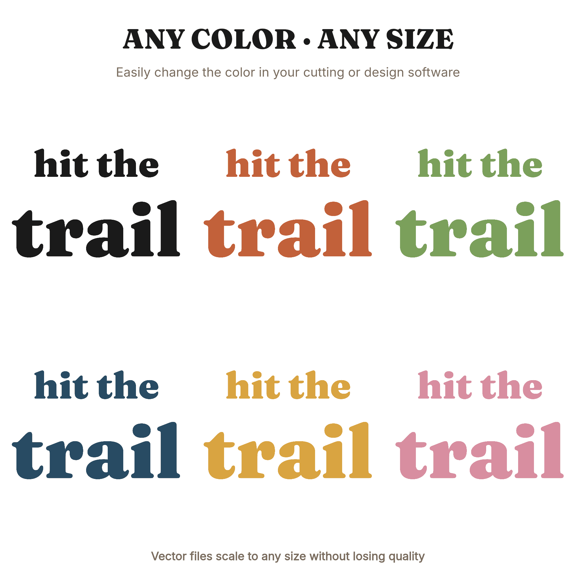 Hit the Trail Christmas Hiking Boot SVG PNG, Rustic Outdoor Adventure Holiday Cut File for Cricut, view 2