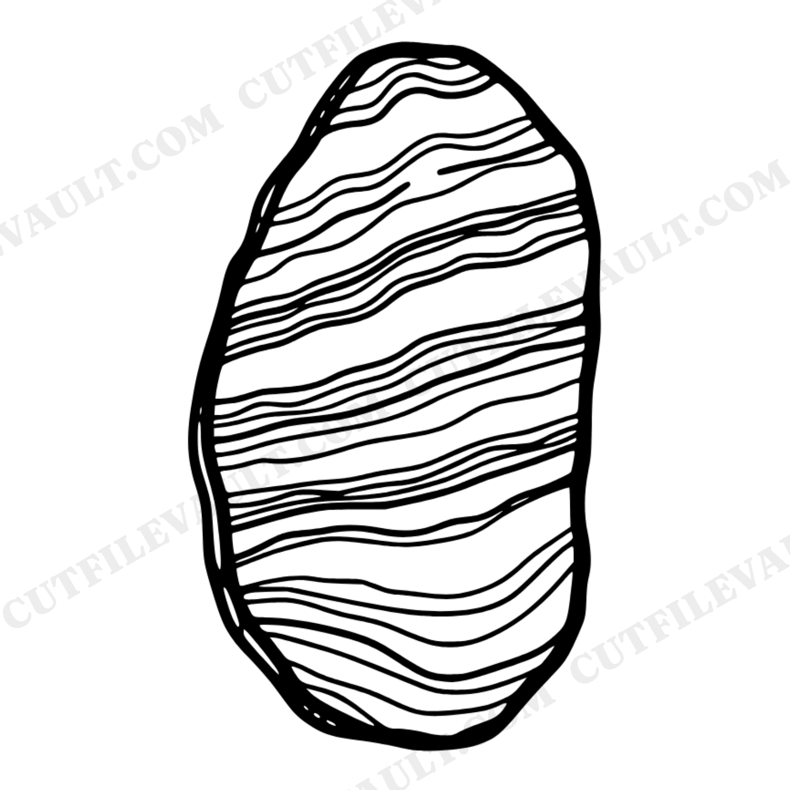 Agate Slice SVG PNG, Mid Century Modern Organic Stone Cut File, Hand Drawn Mineral Slab Design, view 1
