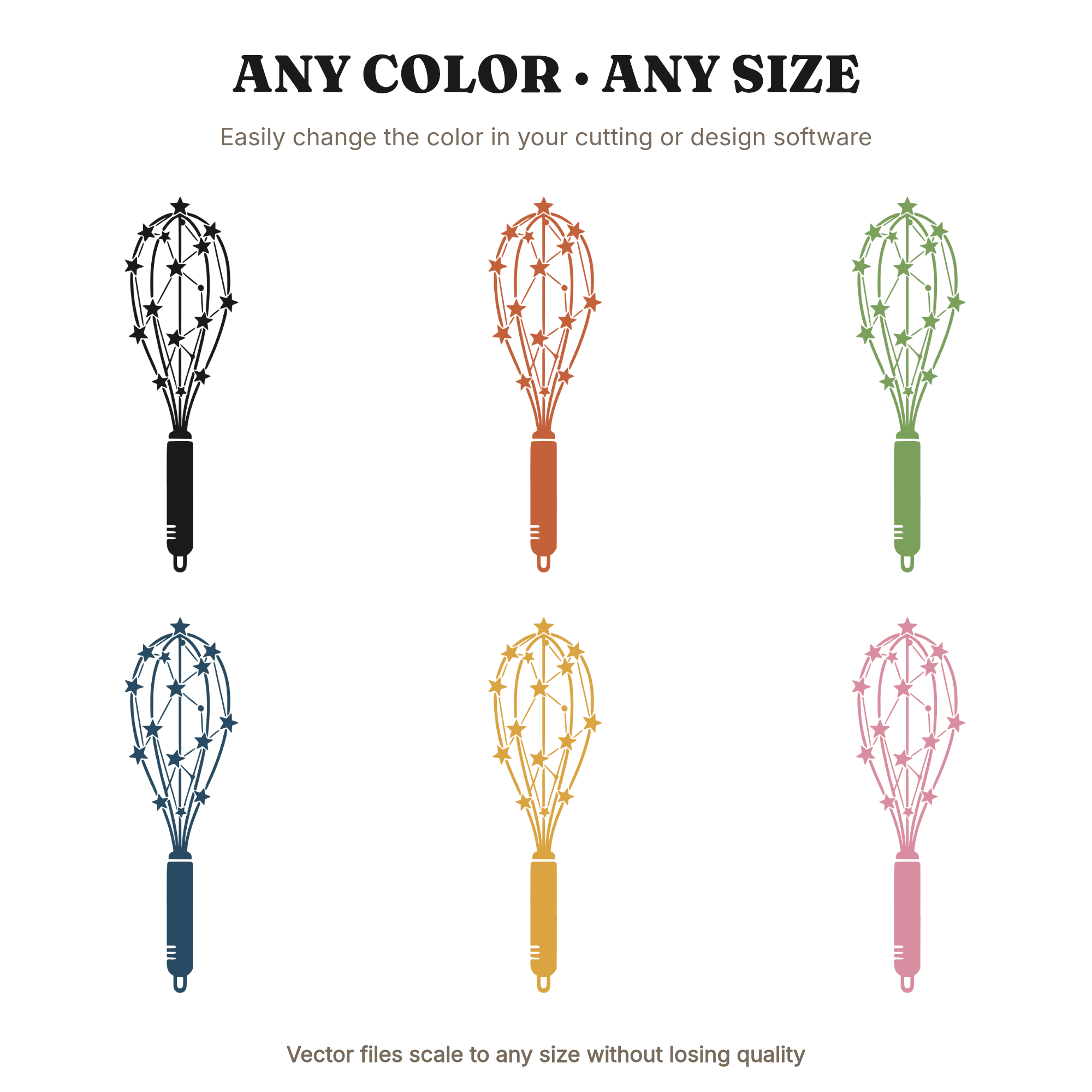 Celestial Whisk Constellation SVG PNG, Easter Baking Kitchen Line Art Cut File for Cricut, view 2