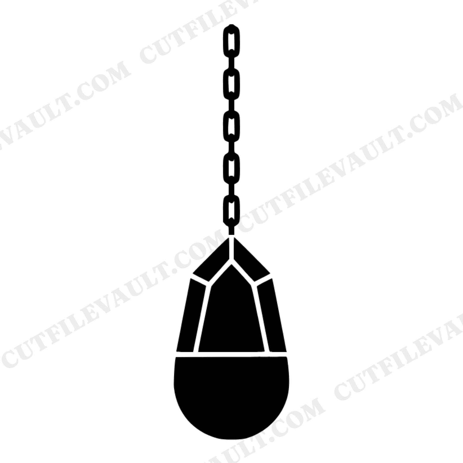 Nordic Teardrop Cabochon Pendant SVG PNG, Geometric Jewelry Silhouette Cut File for Cricut, view 1