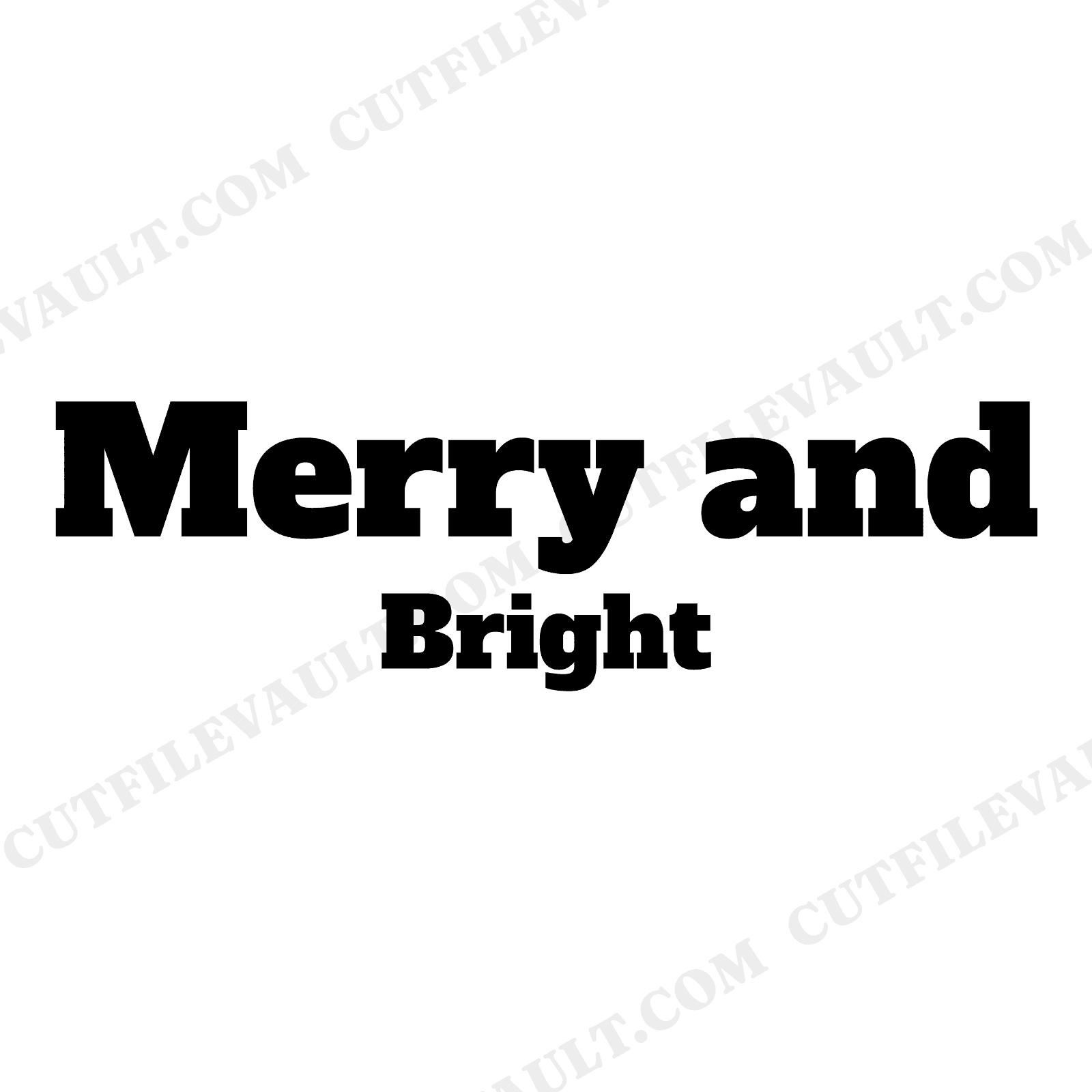 Merry and Bright SVG PNG Mid Century Christmas Retro Sunburst Cut File for Cricut, view 1