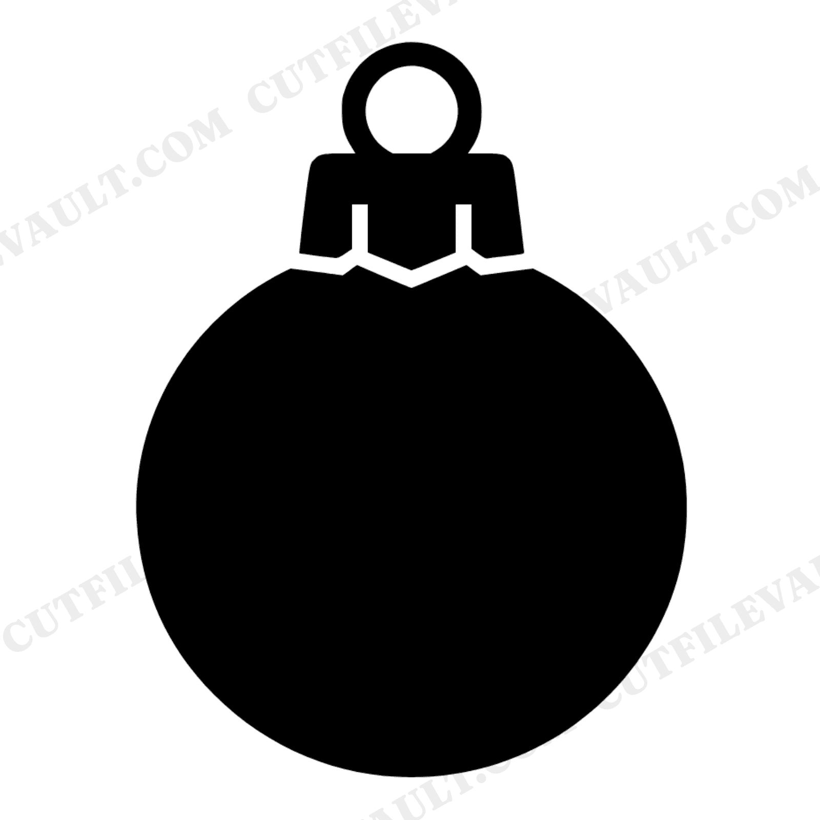 Art Deco Bauble Worm's Eye View Ornament SVG PNG Christmas Cut File Modern Geometric Holiday, view 1