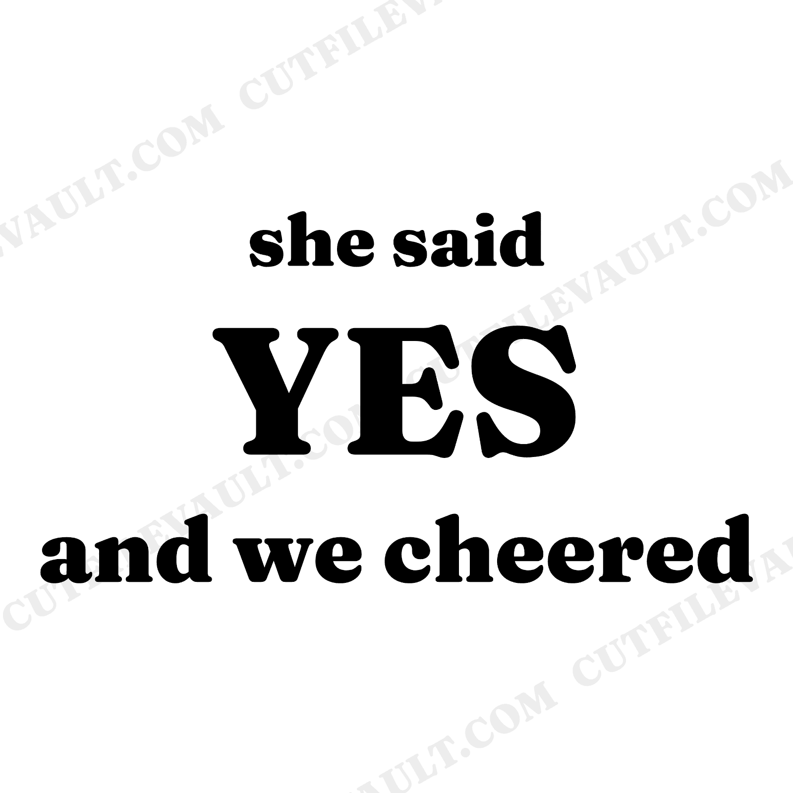 She Said Yes SVG PNG Bridal Shower Banner Cut File Diamond Confetti Celebration Design, view 1