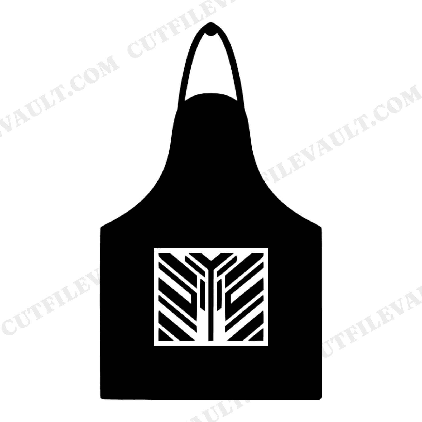 Farmhouse Apron SVG PNG, Art Deco Pocket Apron Cut File, Mid Century Kitchen Wall Art, view 1