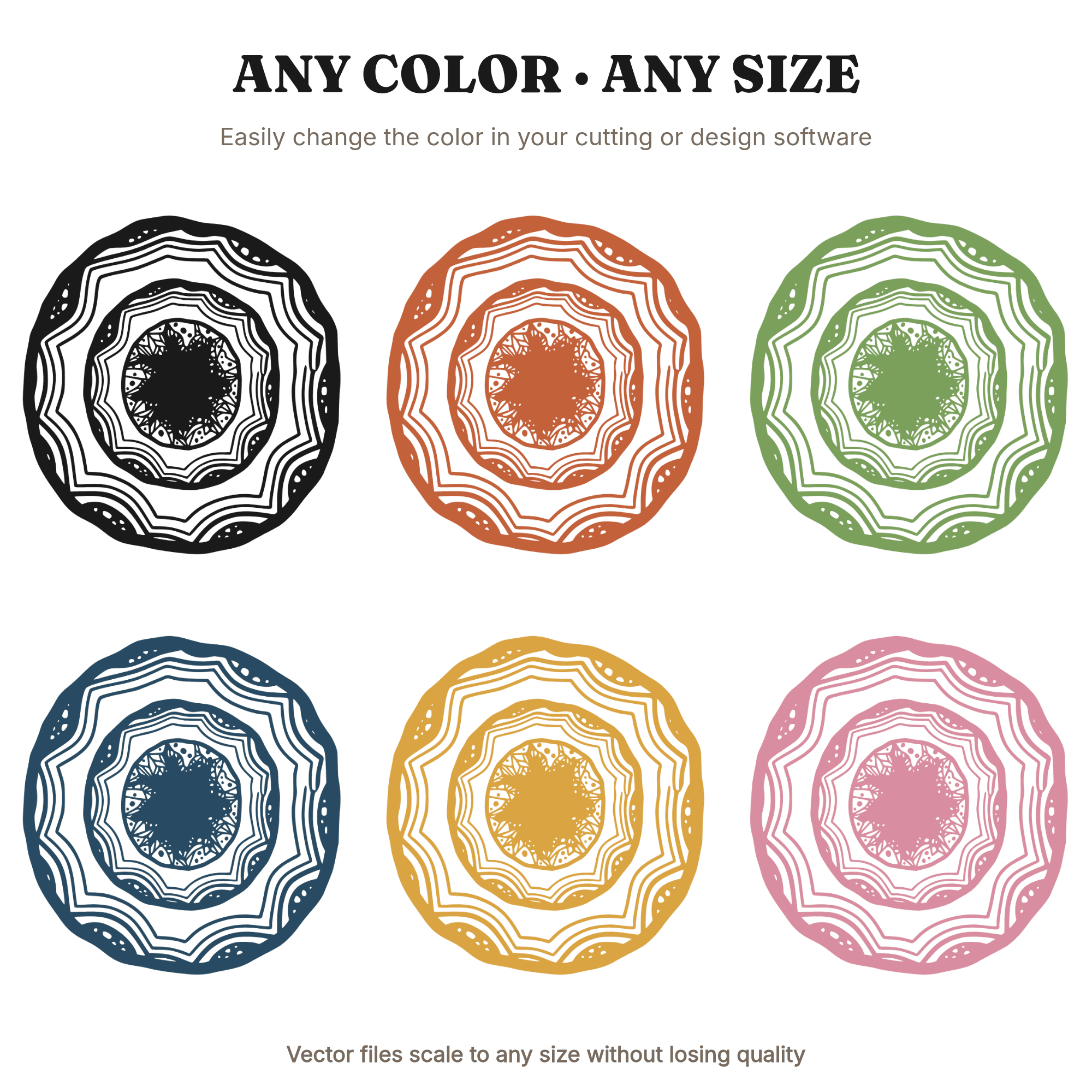 Nested Geode Slices SVG PNG Layered Depth Design Mid Century Minimal Cut File for Vinyl Cricut, view 2