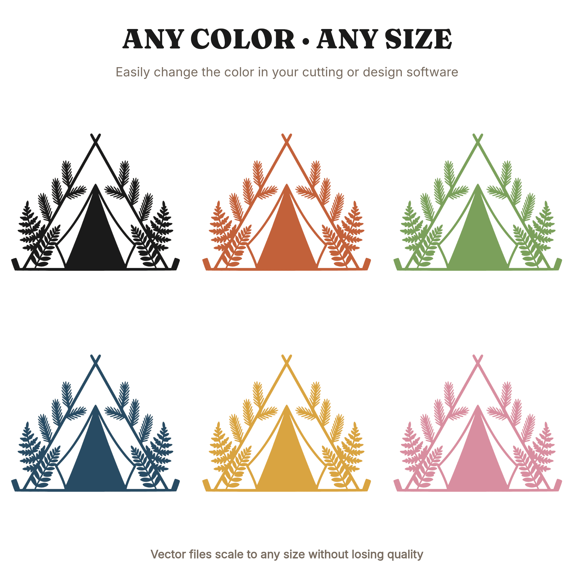 Vintage A-Frame Camping Tent SVG PNG, Open Door Flap Cut File, Outdoor Adventure Design, view 2