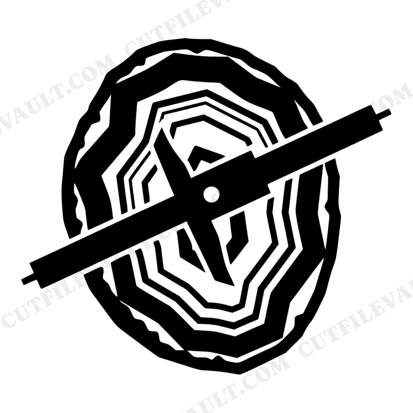 Geode Measurement SVG PNG, Brutalist Carpenter Calipers Cut File, Workshop Tool Geometric Design, view 1