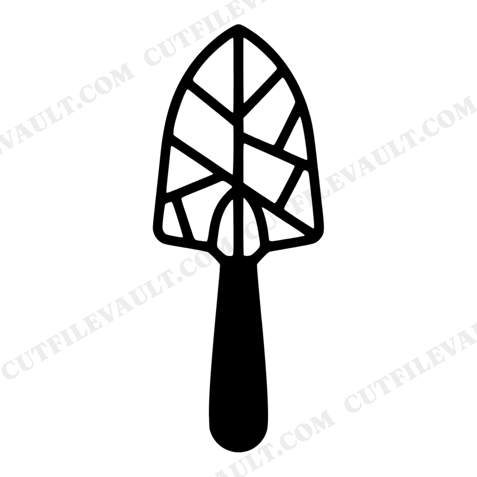 Garden Trowel SVG Stained Glass Mother's Day PNG Gardening Mom Cut File Scandinavian Line Art, view 1