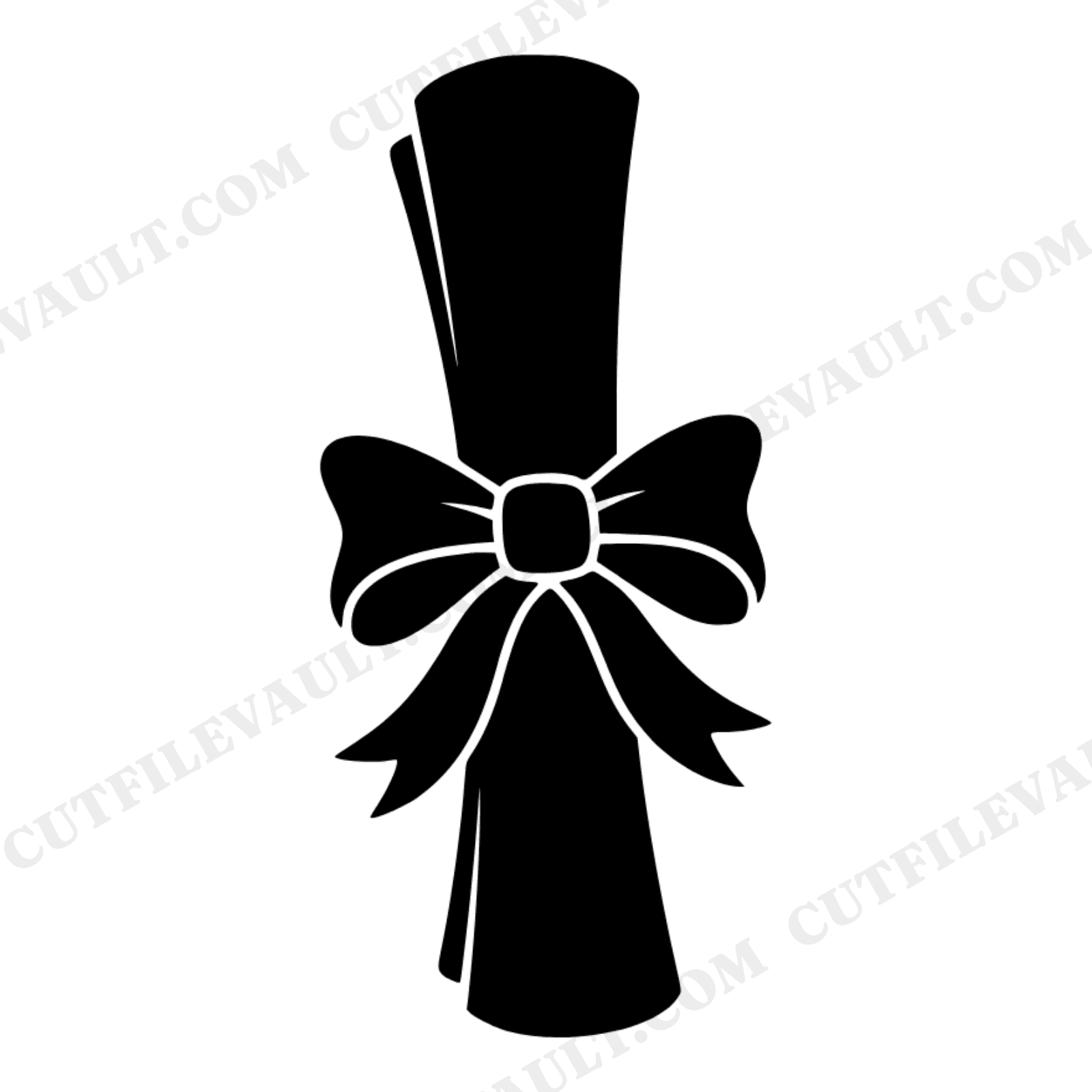 Groovy Diploma Shadow Graduation SVG PNG, Retro 70s Wave Silhouette Cut File for Cards & Decor, view 1