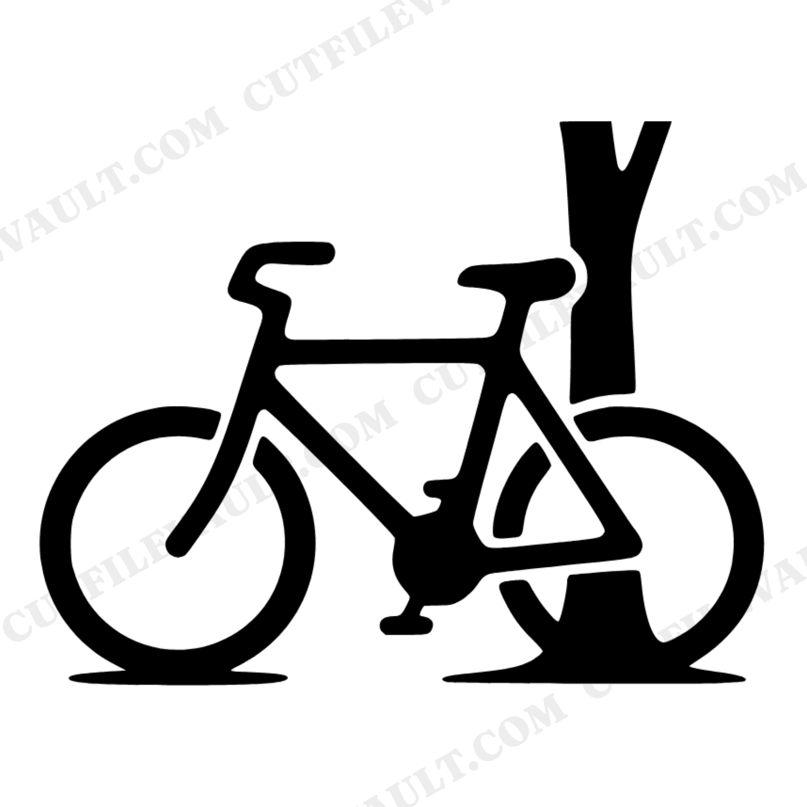 Fresh Start Bicycle Adventure Silhouette SVG PNG Fluid Blob Abstract Cut File for Fitness, view 1