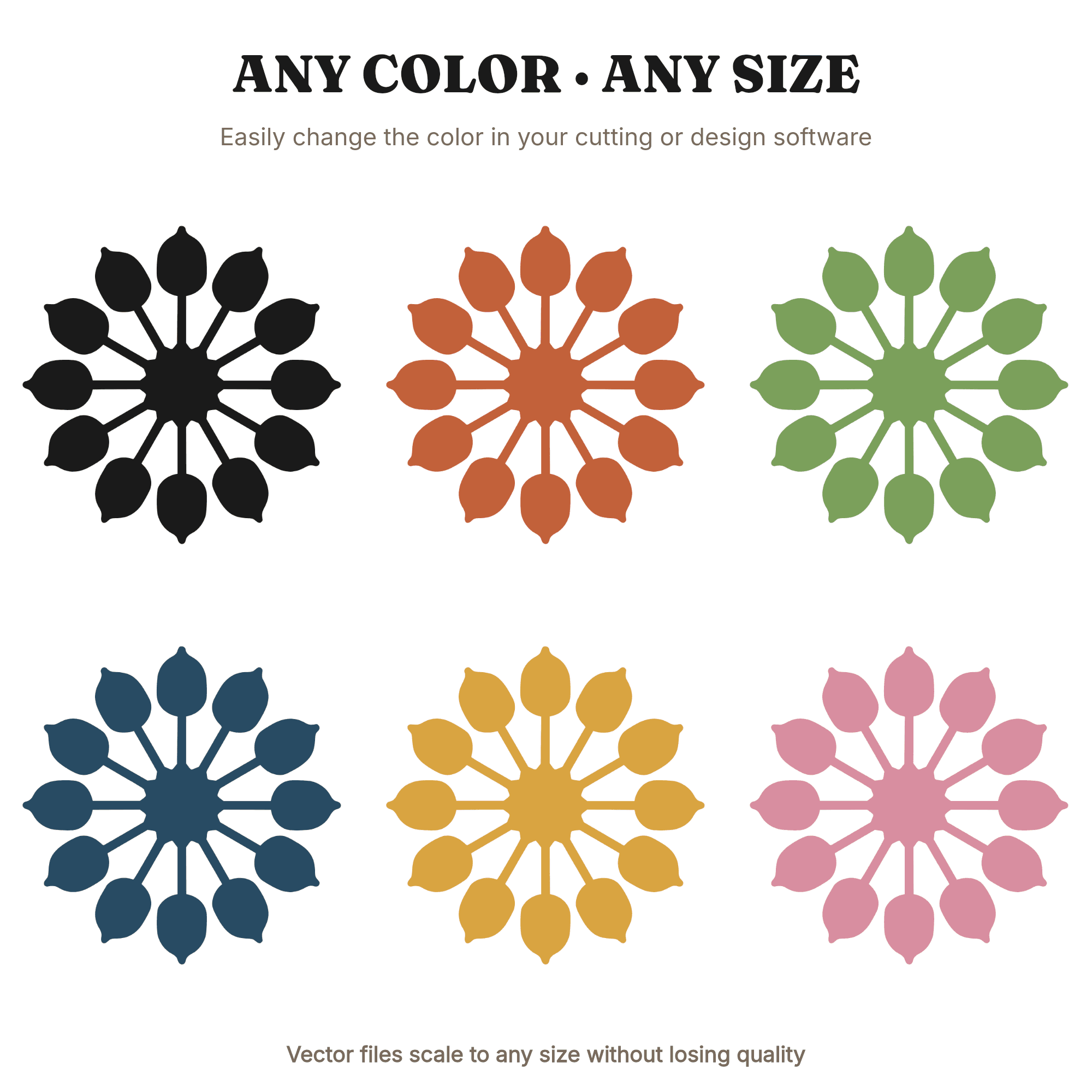 Eight Point Acorn Mandala Cake Stand SVG PNG, Autumn Wedding Dessert Table Cut File, view 2