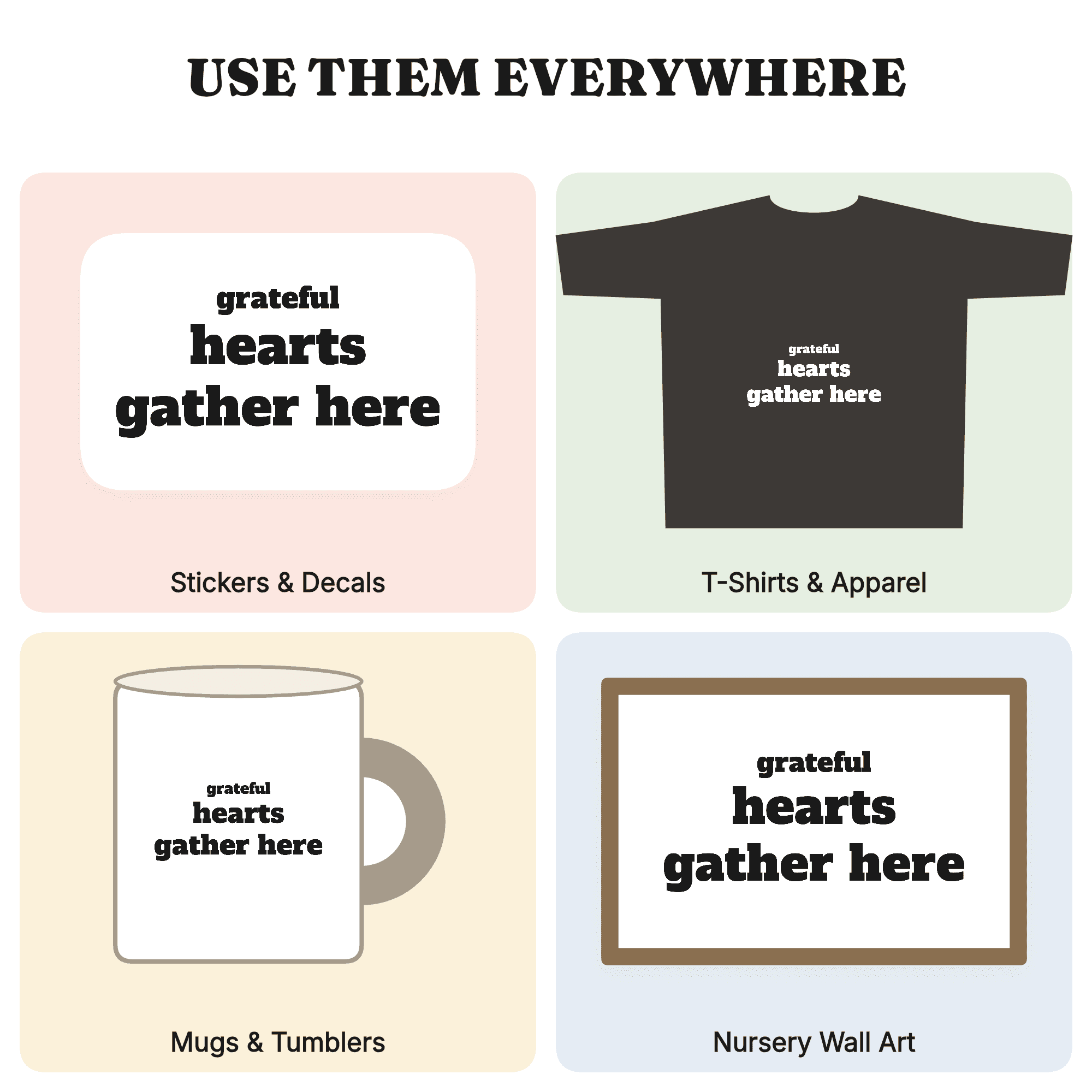 Grateful Hearts Gather Here SVG PNG Thanksgiving Sunburst Sign Cut File for Cricut, view 3