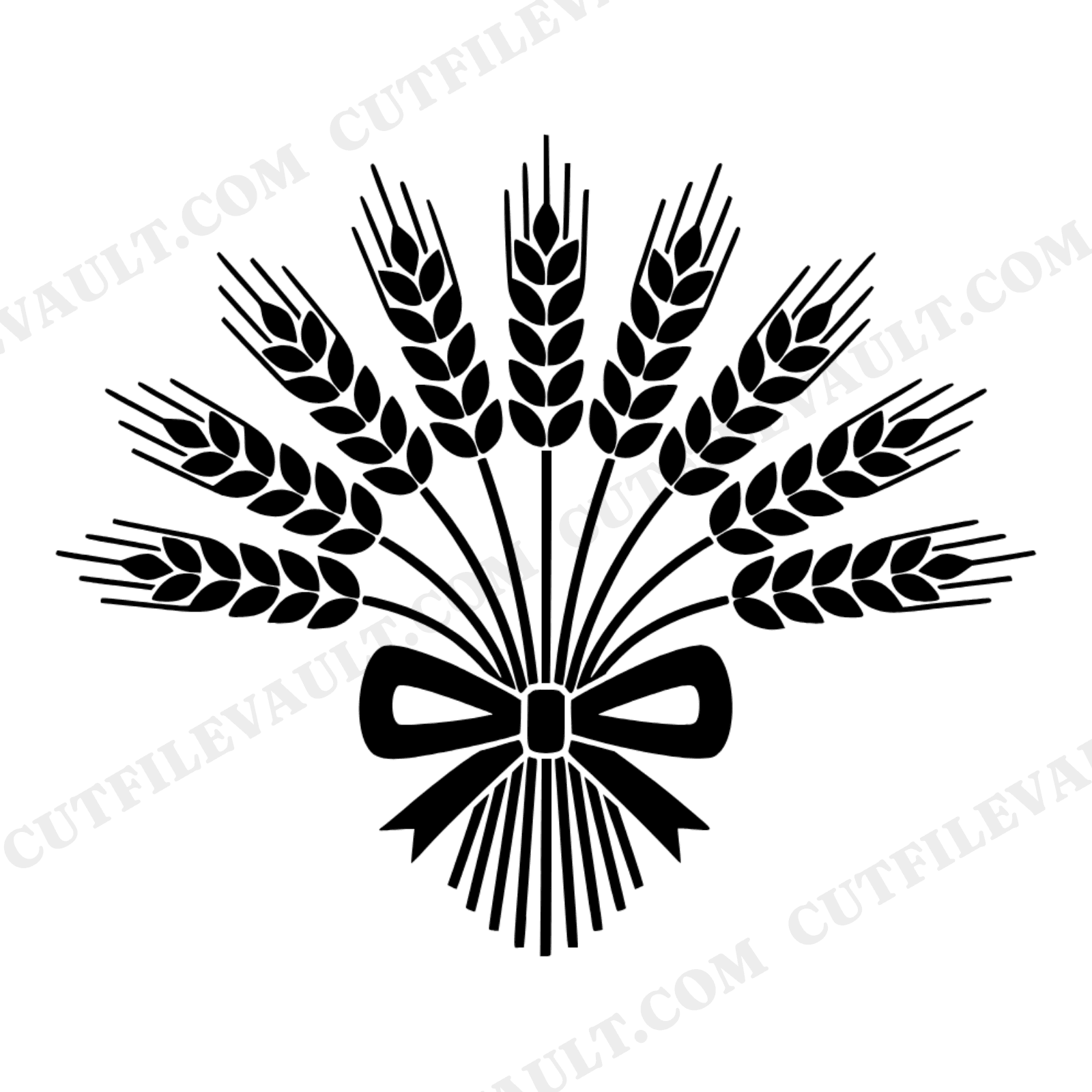 Art Deco Wheat Fan Harvest Bundle SVG PNG, Geometric Thanksgiving Kitchen Cut File for Cricut, view 1