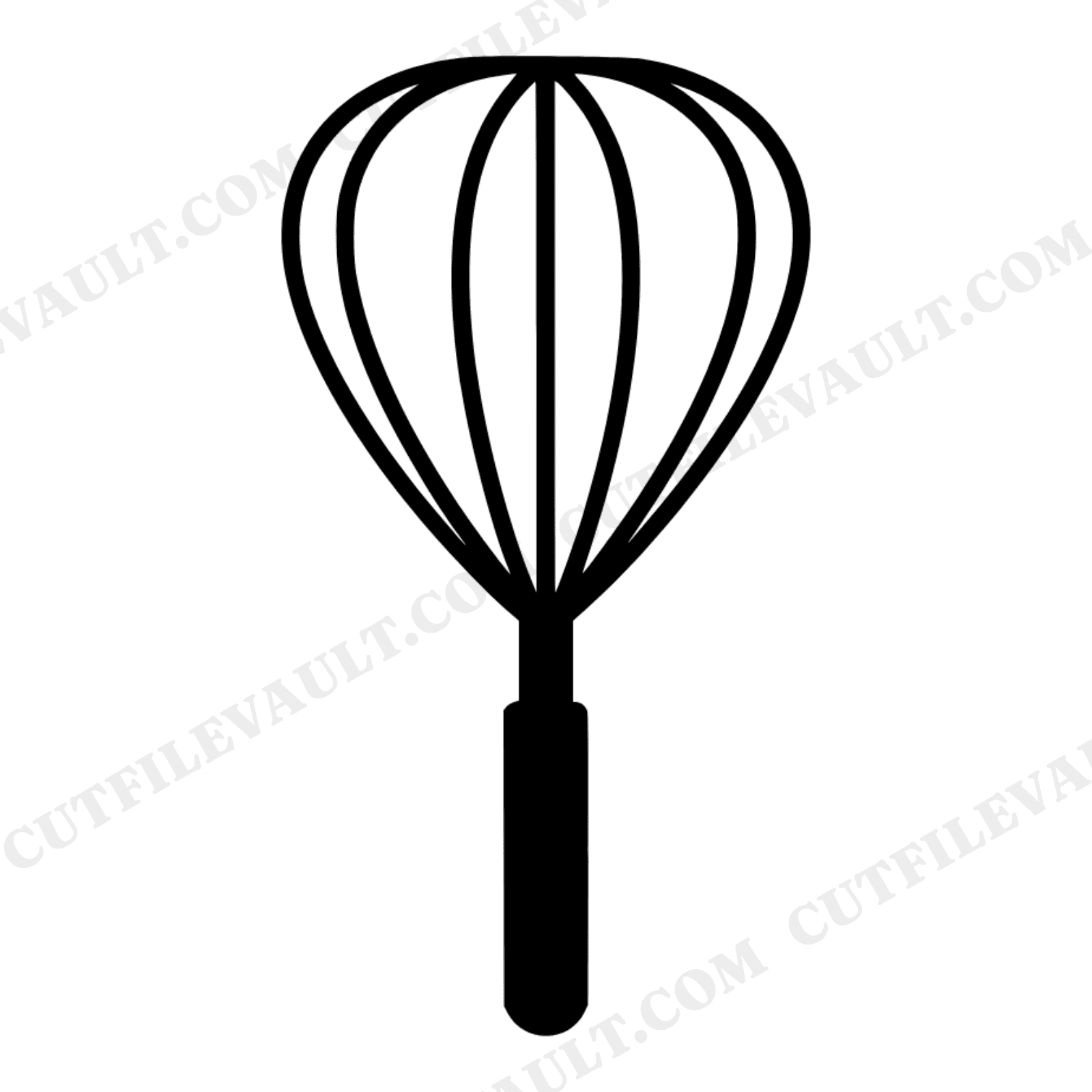 Whisk Heart SVG, Overhead Kitchen Valentine SVG PNG, Vintage Boho Baking Cut File for Cricut, view 1