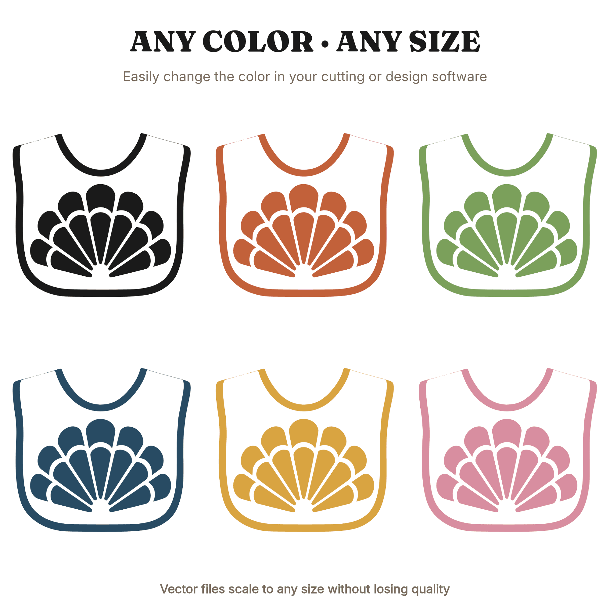 Baby Bib Turkey Fan First Thanksgiving SVG PNG Cut File Art Deco Nursery Milestone Decor, view 2