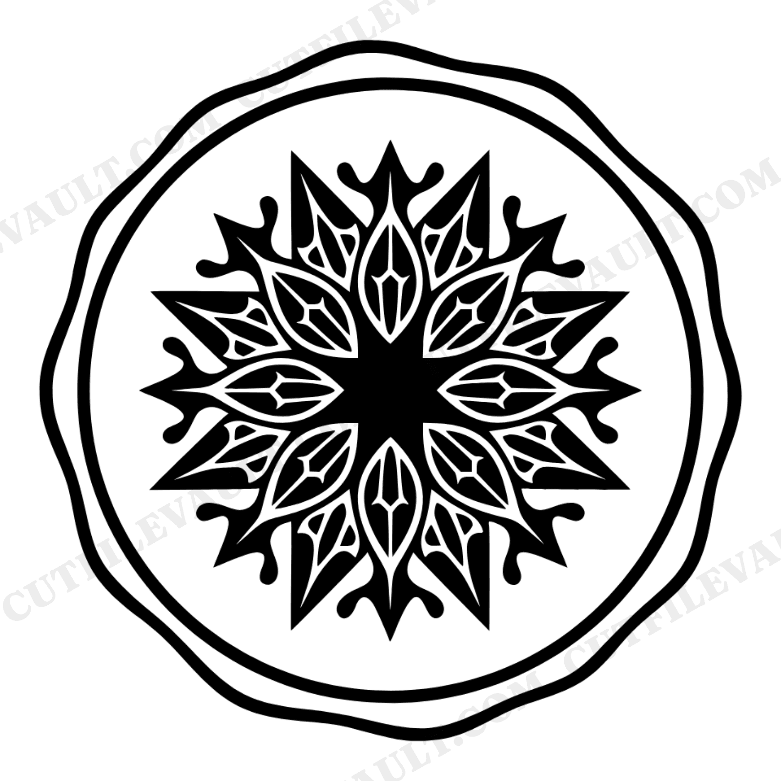 Amethyst Crystal Wax Seal SVG PNG, Mystical Emblem Cut File, Spiritual Bohemian Design, view 1