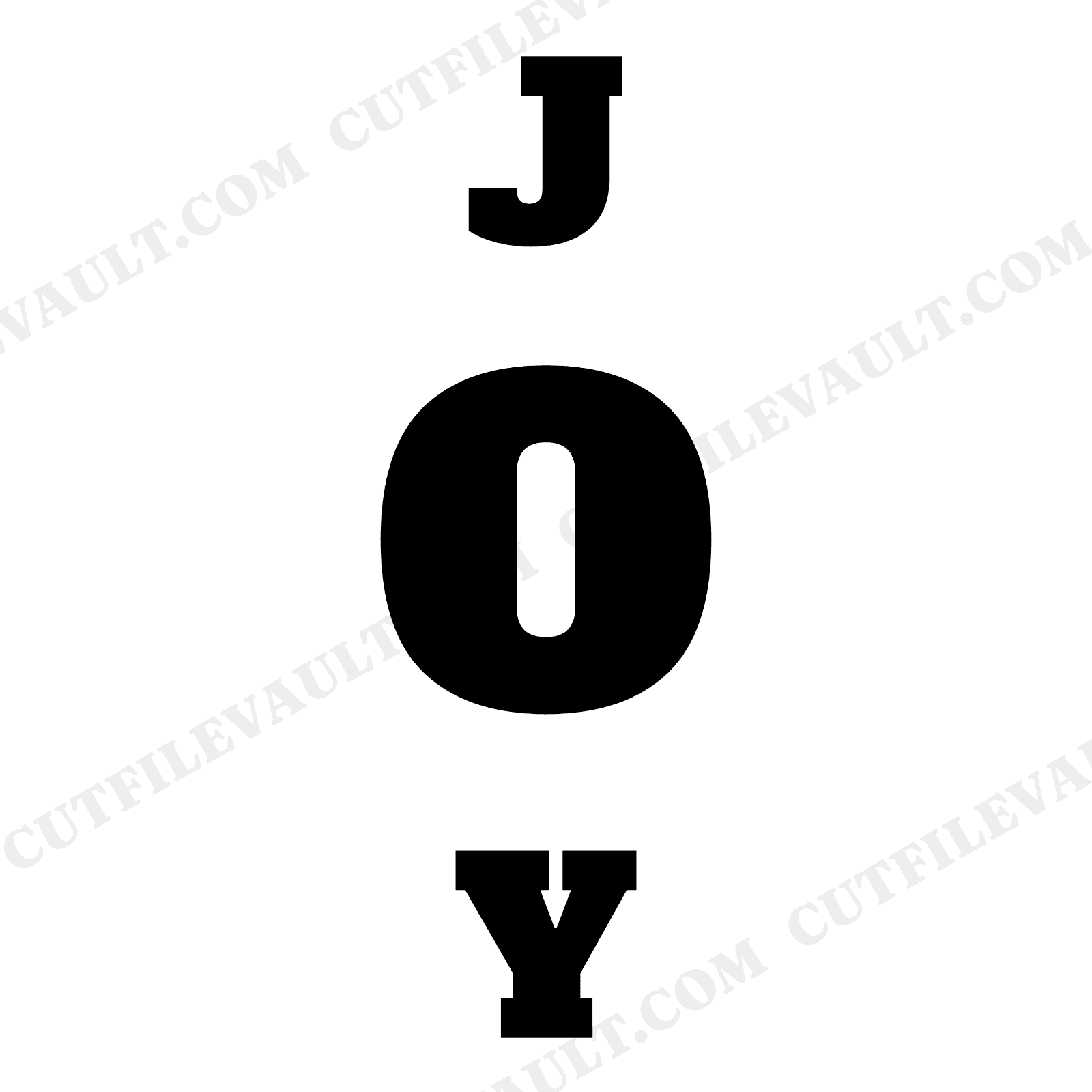 Joy Stacked Vertical Christmas SVG PNG, Front Door Sign Cut File with Ornament for Cricut, view 1