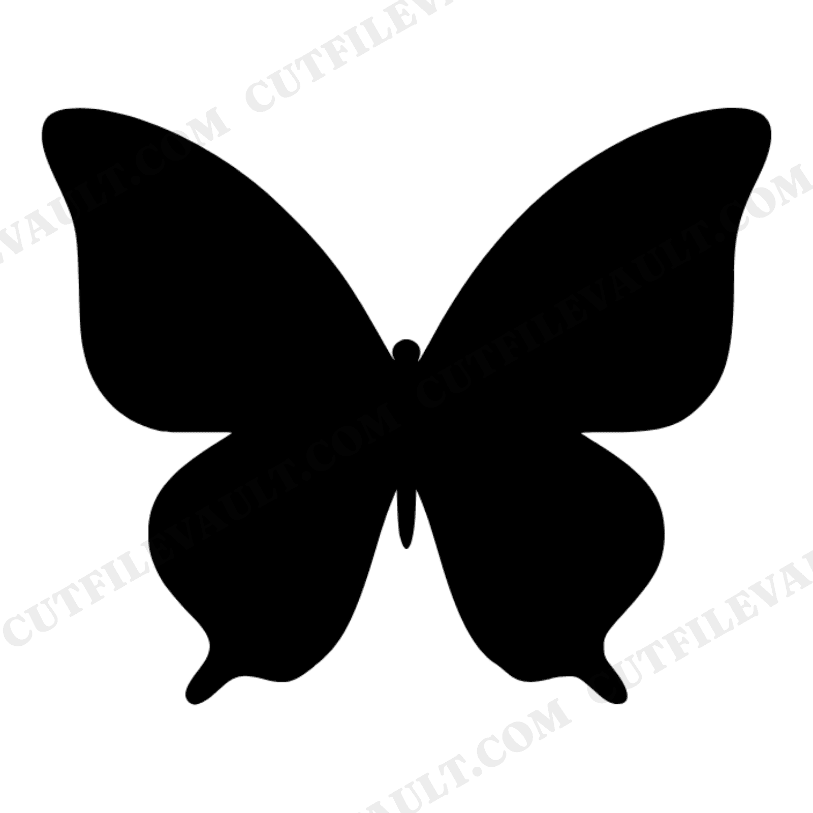 Abstract Butterfly SVG PNG, Mother's Day Butterfly Cut File, Wings Spread Flight Design, view 1