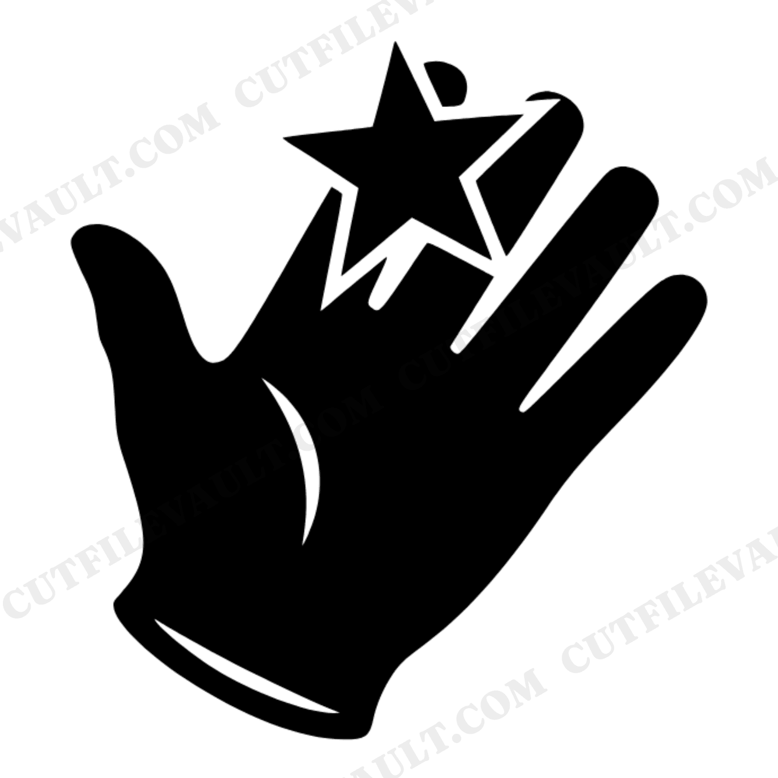 All American Baseball Glove Catching Star SVG PNG Cut File Independence Day 4th of July Design, view 1